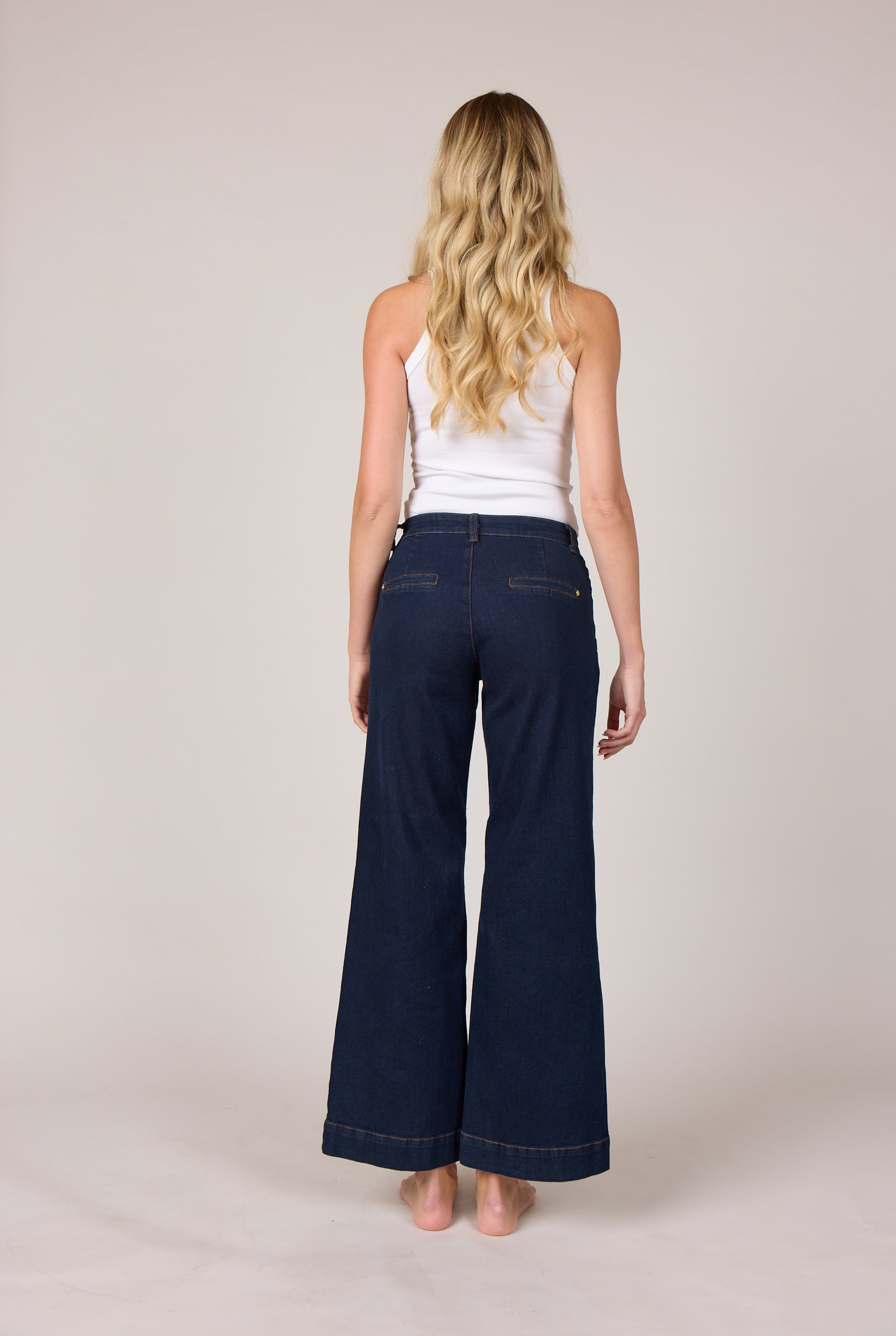 M JEANS New Tutti Wide Denim Jeans DENIM/TWILL 98 DARK BLUE