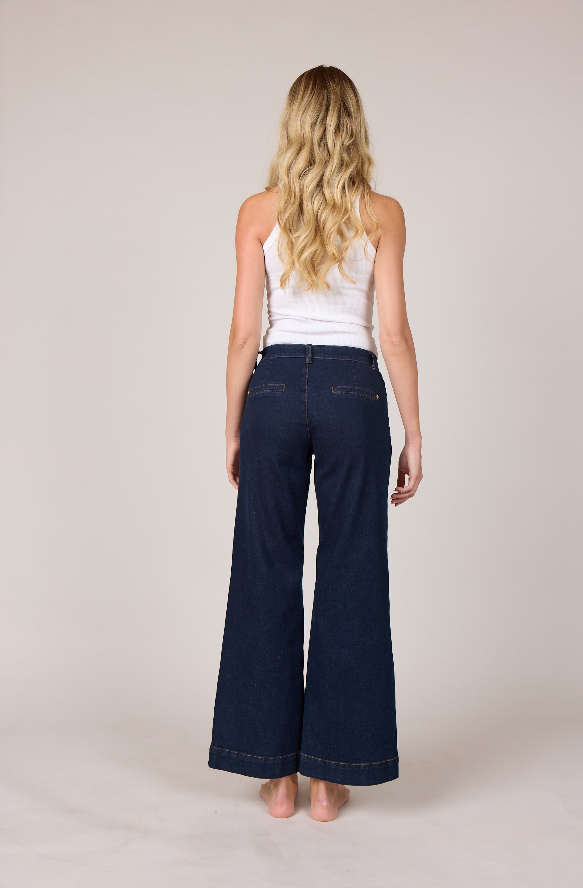 M JEANS New Tutti Wide Denim Jeans DENIM/TWILL 98 DARK BLUE