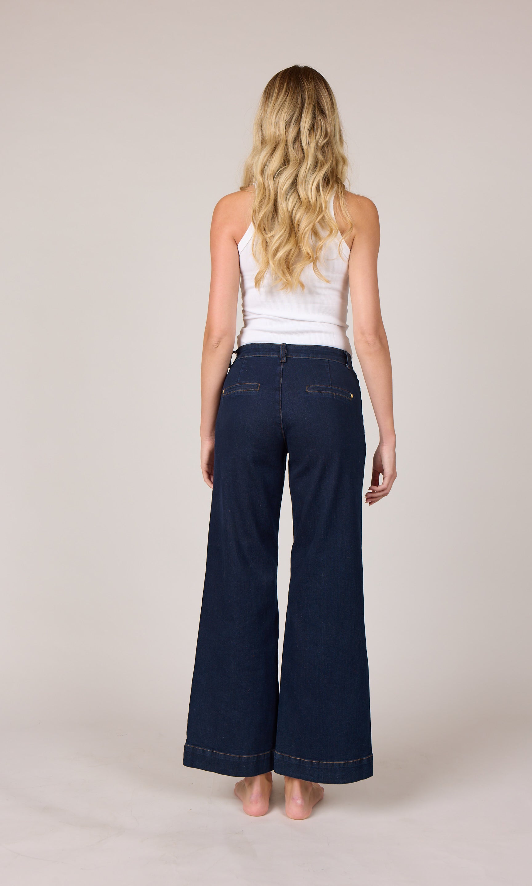 M JEANS New Tutti Wide Denim Jeans DENIM/TWILL 98 DARK BLUE