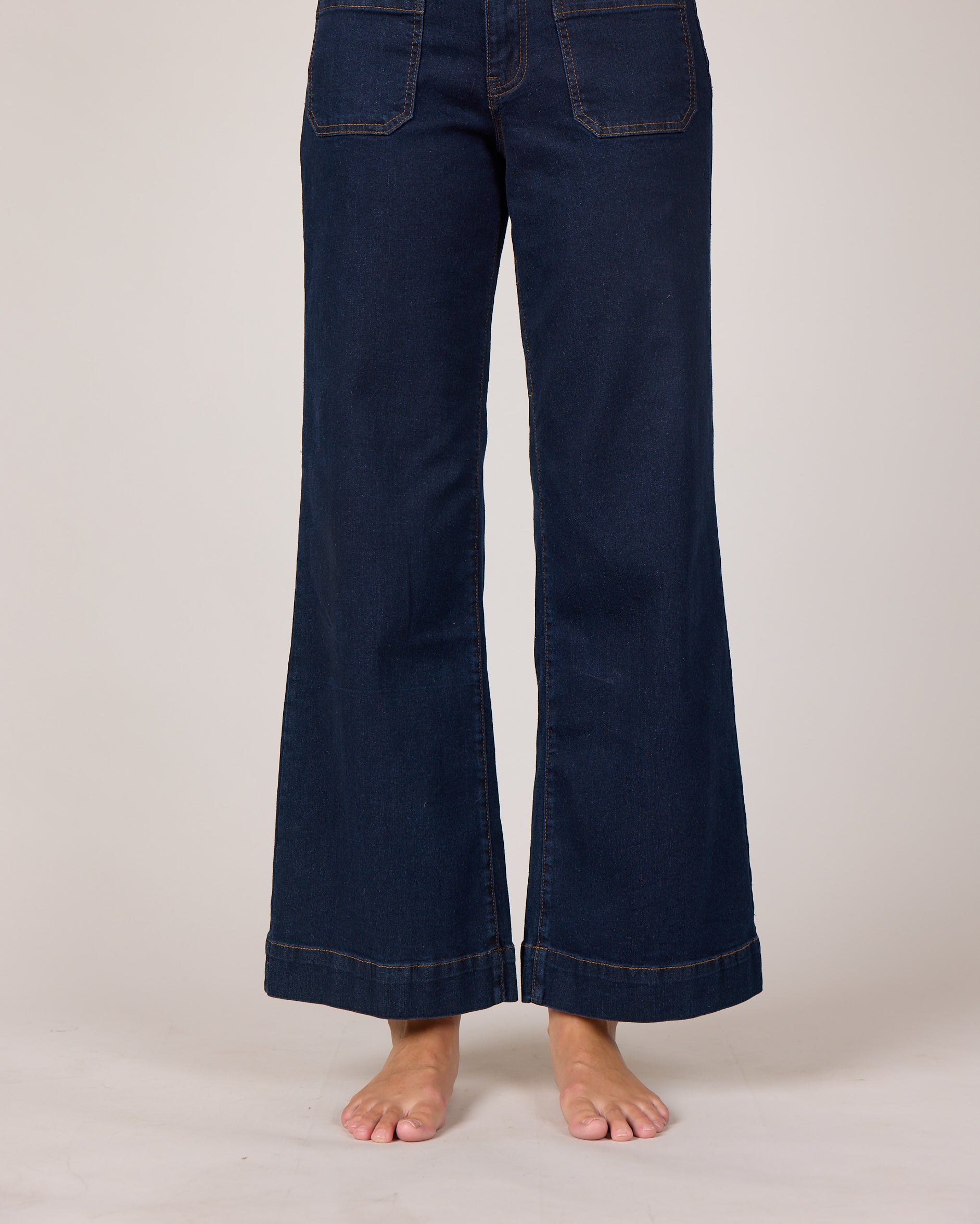 M JEANS New Tutti Wide Denim Jeans DENIM/TWILL 98 DARK BLUE