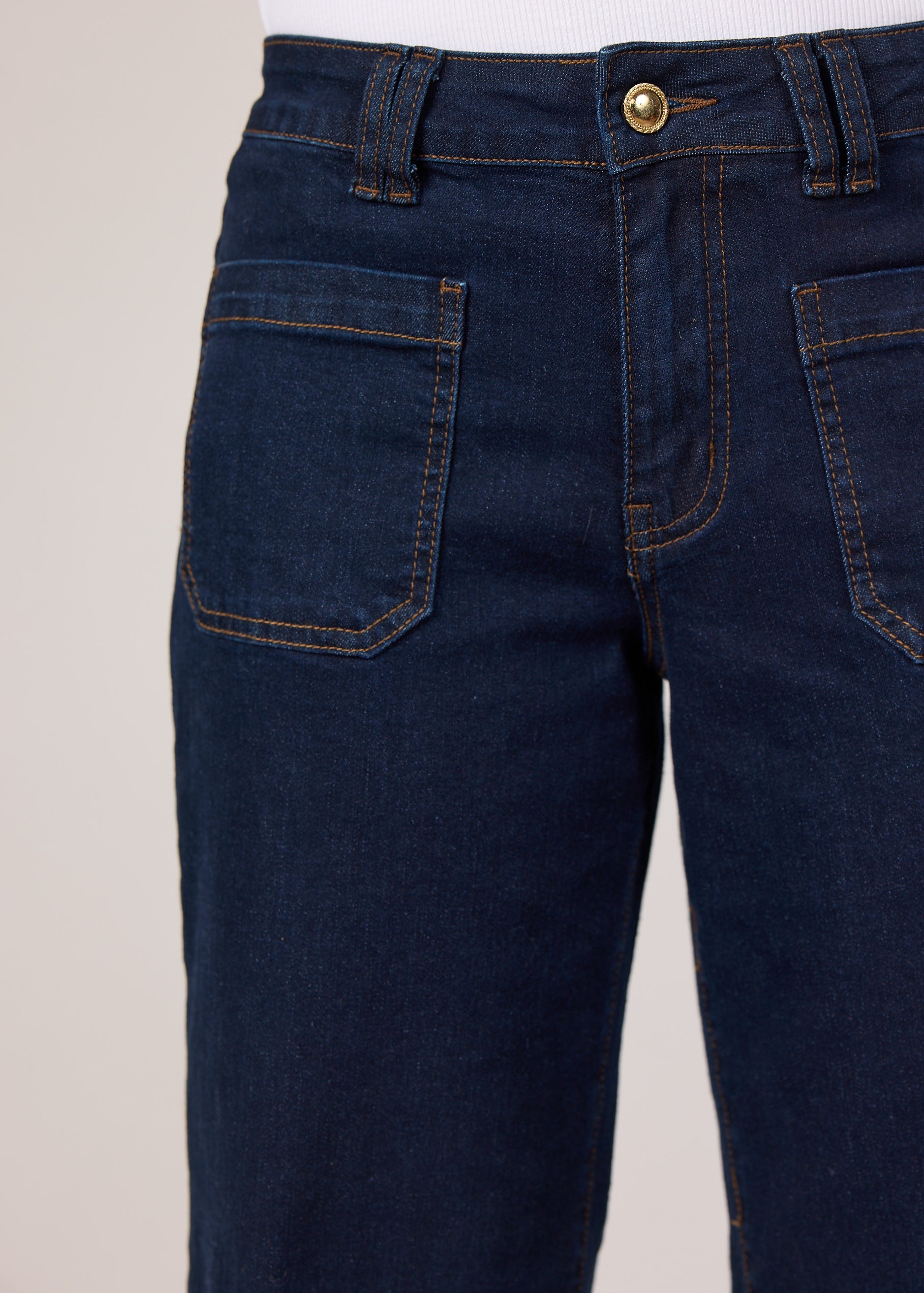 M JEANS New Tutti Wide Denim Jeans DENIM/TWILL 98 DARK BLUE