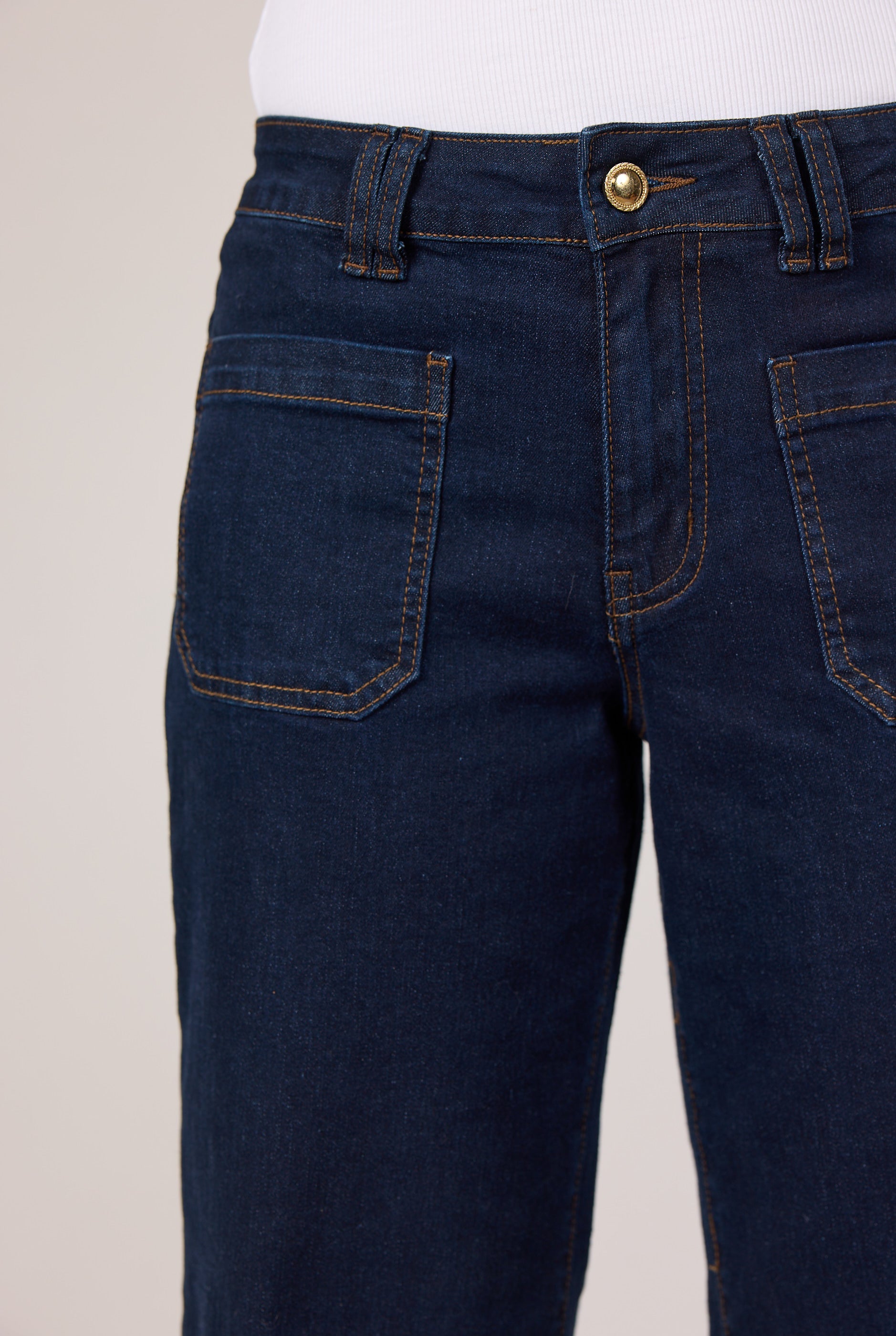 M JEANS New Tutti Wide Denim Jeans DENIM/TWILL 98 DARK BLUE