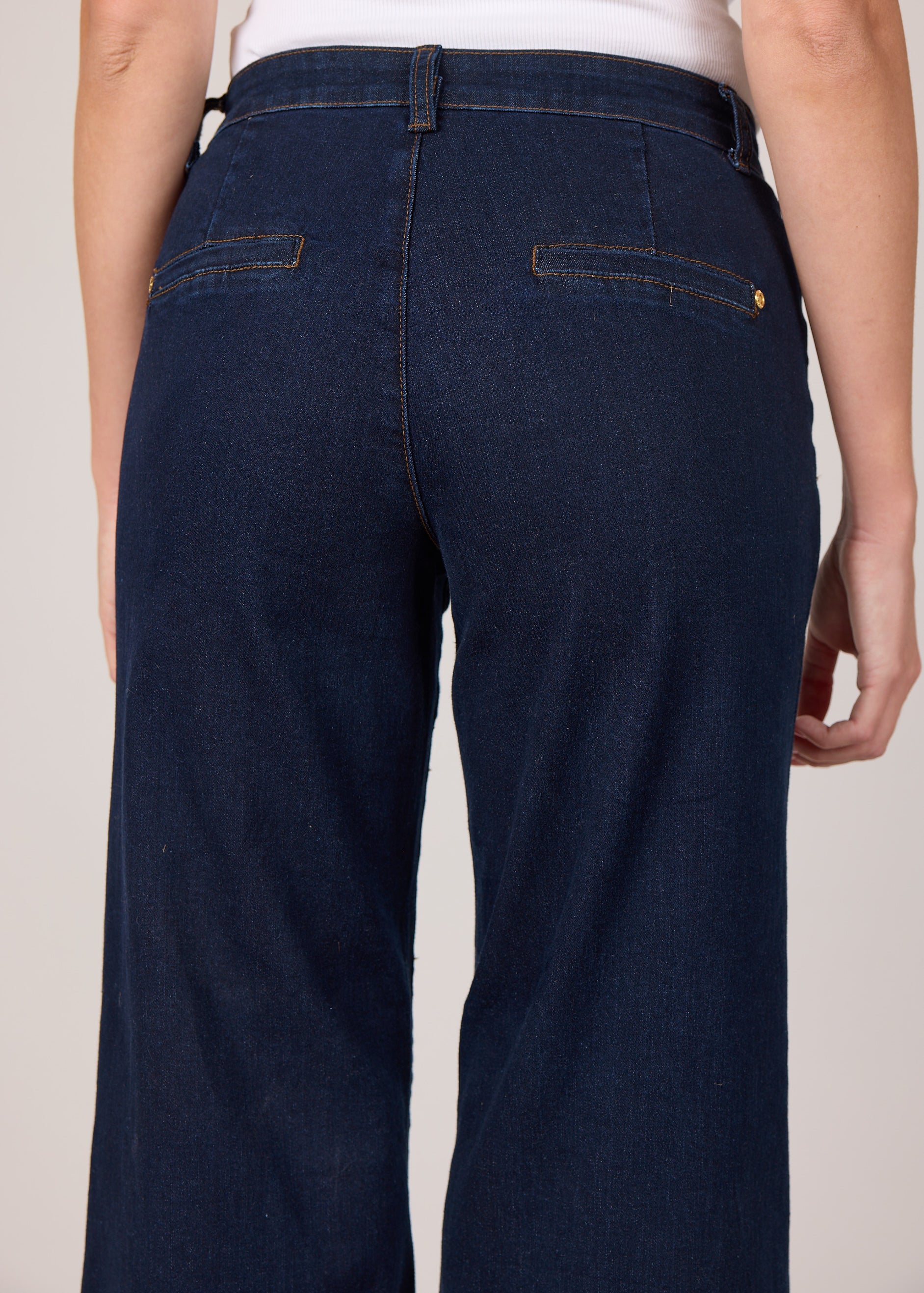 M JEANS New Tutti Wide Denim Jeans DENIM/TWILL 98 DARK BLUE