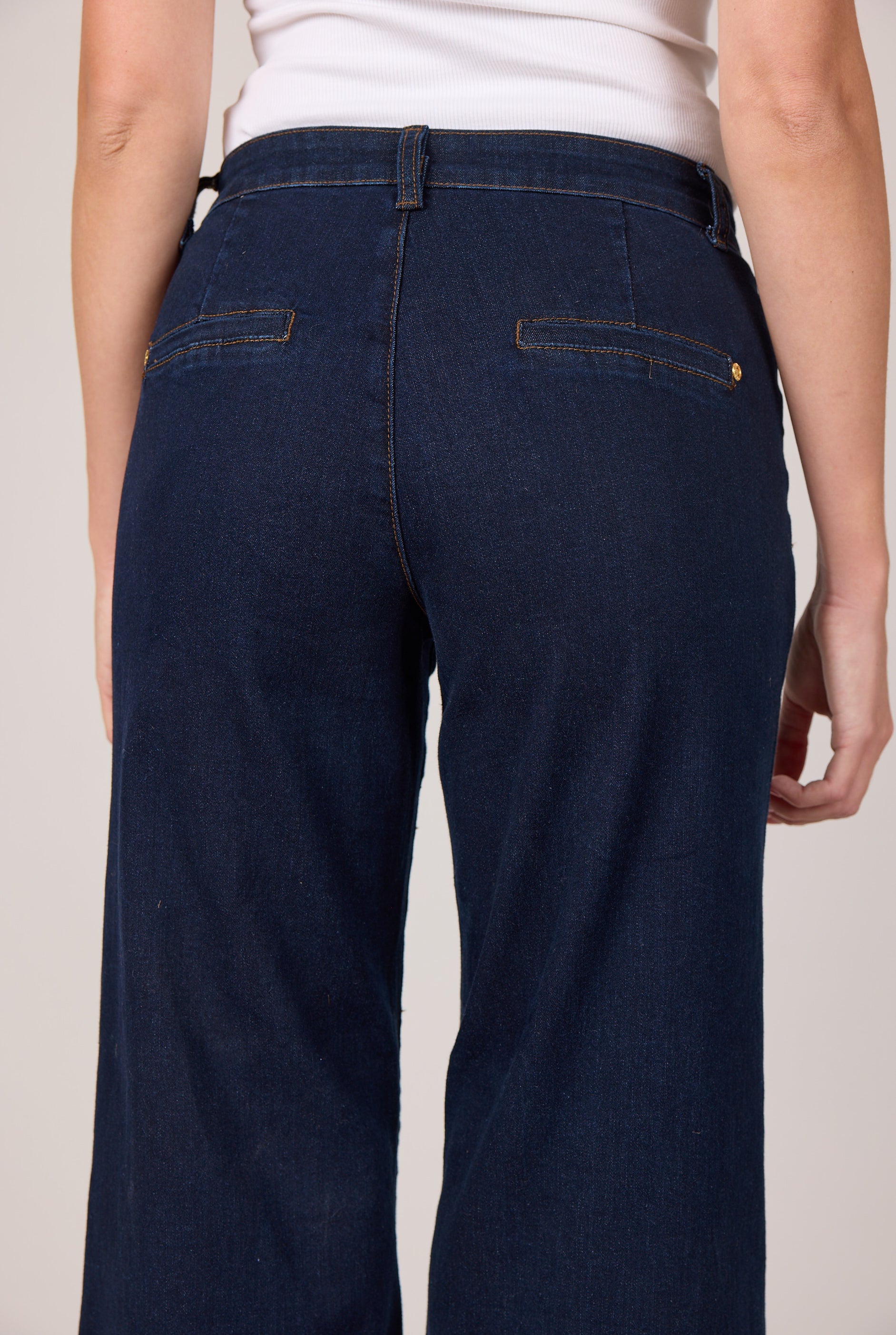 M JEANS New Tutti Wide Denim Jeans DENIM/TWILL 98 DARK BLUE