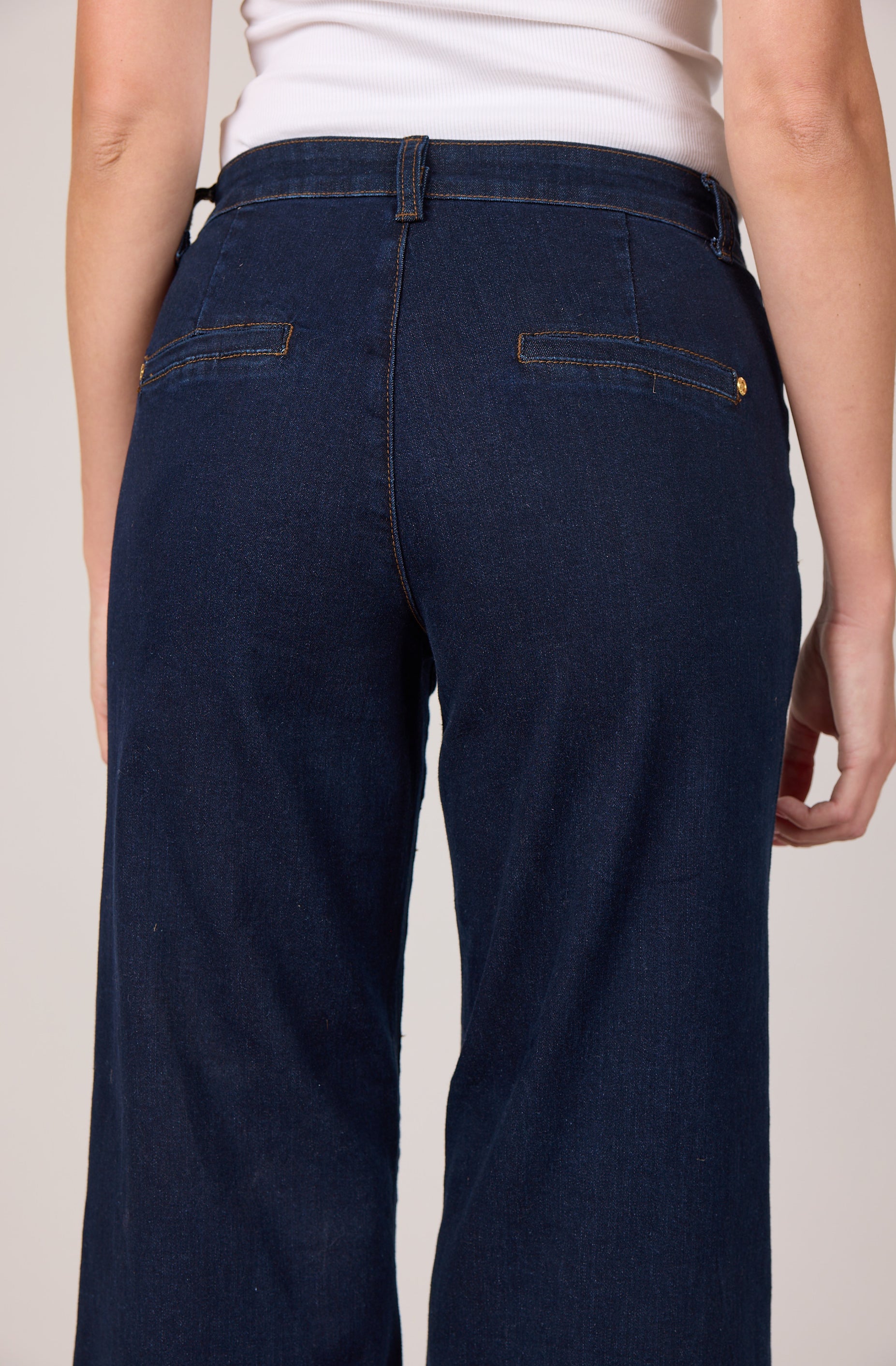 M JEANS New Tutti Wide Denim Jeans DENIM/TWILL 98 DARK BLUE
