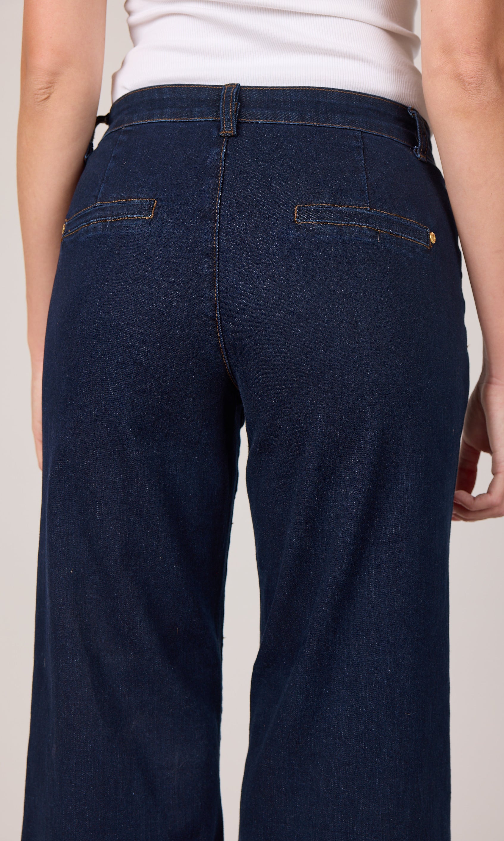 M JEANS New Tutti Wide Denim Jeans DENIM/TWILL 98 DARK BLUE