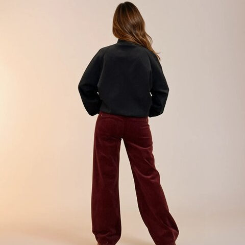 M JEANS New Tutti Wide 18W Corduroy Jeans CORD/FLØJL 501 WINE