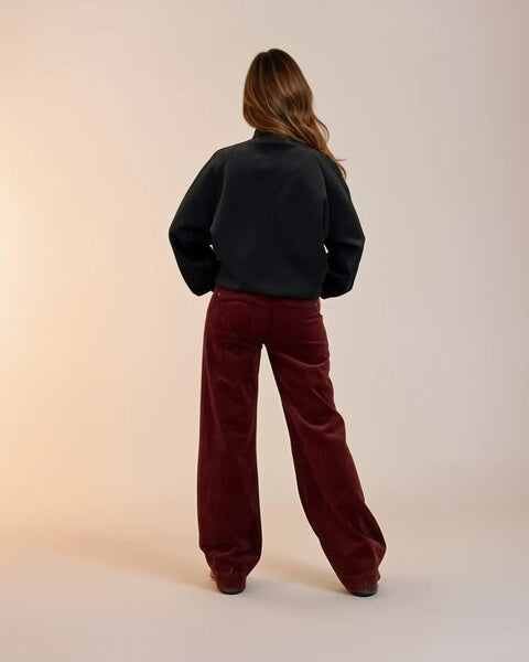 M JEANS New Tutti Wide 18W Corduroy Jeans CORD/FLØJL 501 WINE