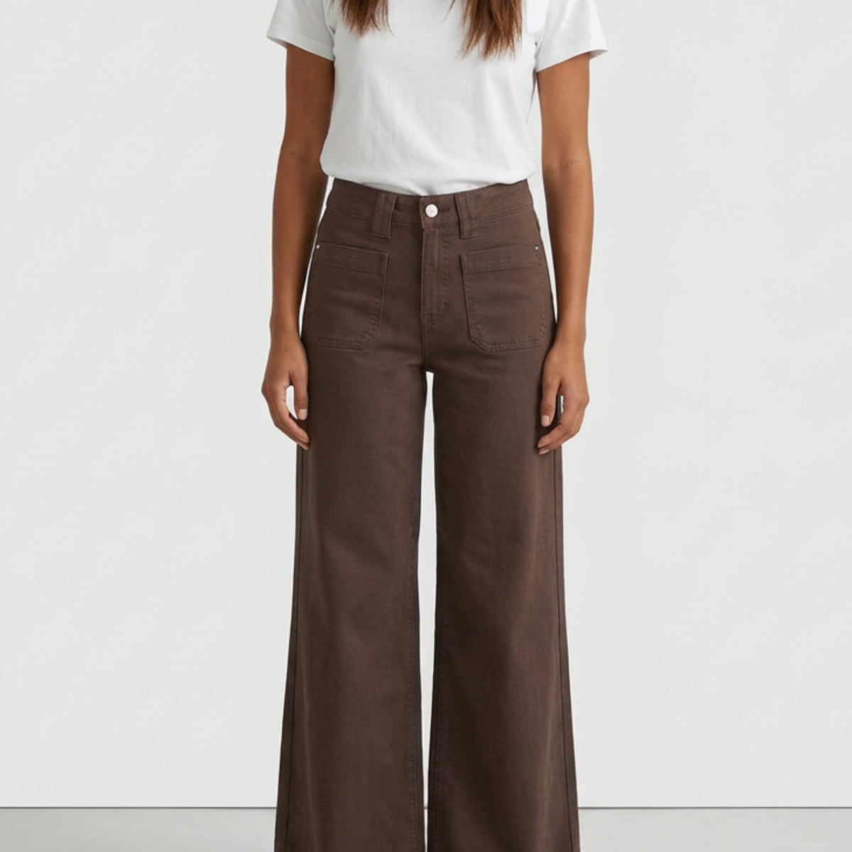 M JEANS New Tutti Wide Leg Bengalin Jeans DENIM/TWILL 129 CHOCOLATE