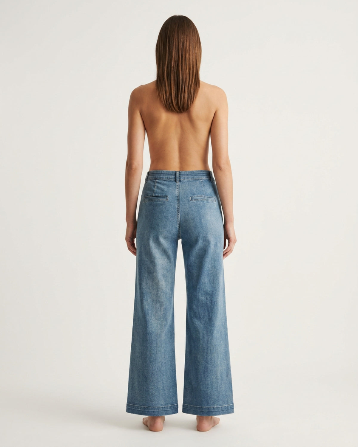 M JEANS New Tutti Wide Leg Jeans DENIM/TWILL 919699 LIGHT BLUE USED