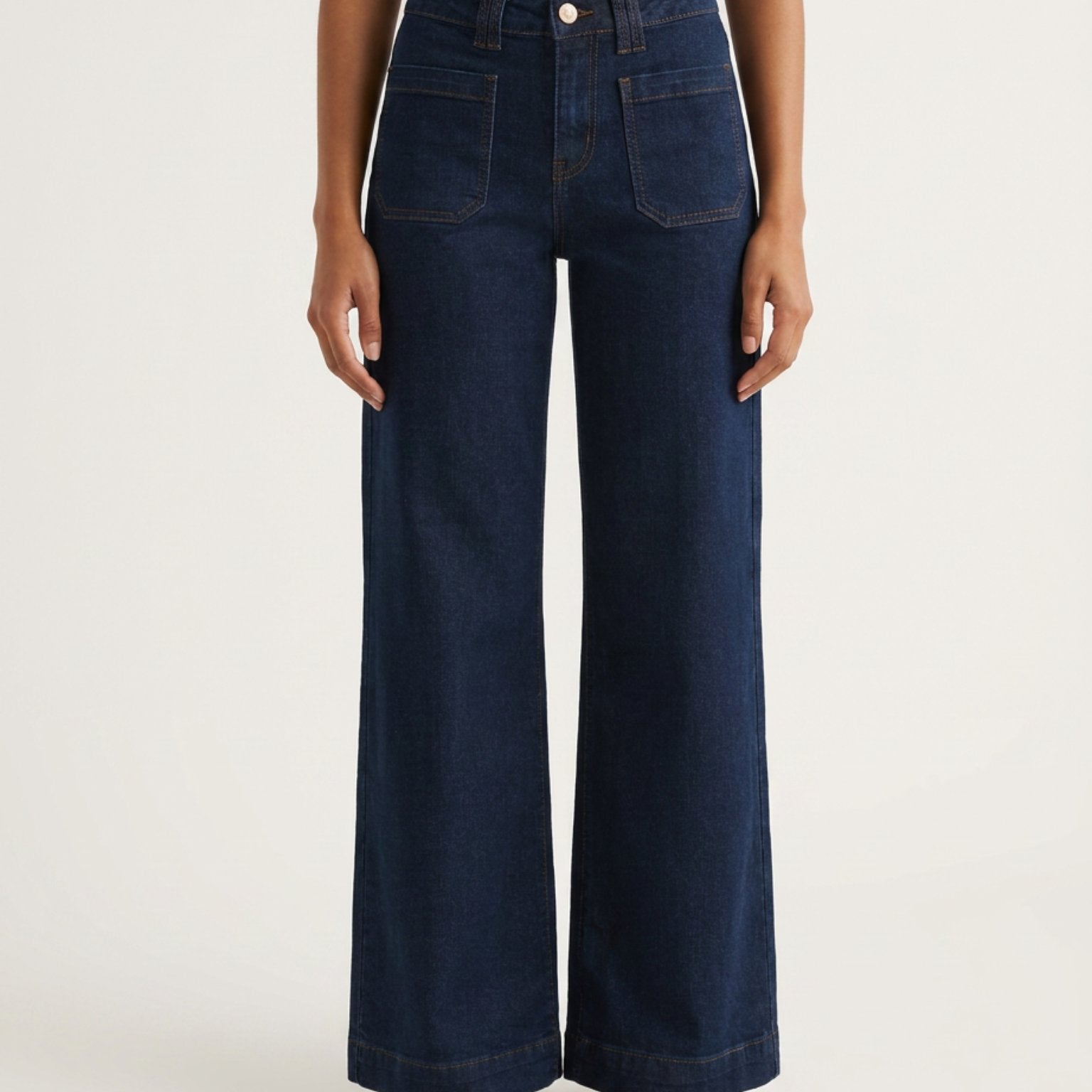 M JEANS New Tutti Wide Leg Jeans | Marc Lauge DENIM/TWILL 9696 BLUE DENIM USED