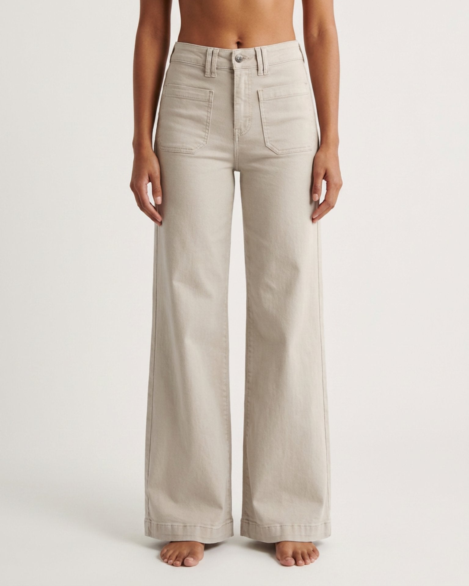 M JEANS New Tutti Wide Twill Jeans DENIM/TWILL 27 SAND