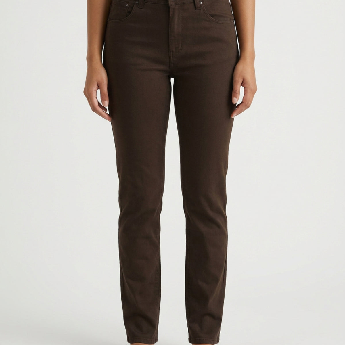 MARC LAUGE Normal Fit Twill Jeans DENIM/TWILL 129 CHOCOLATE
