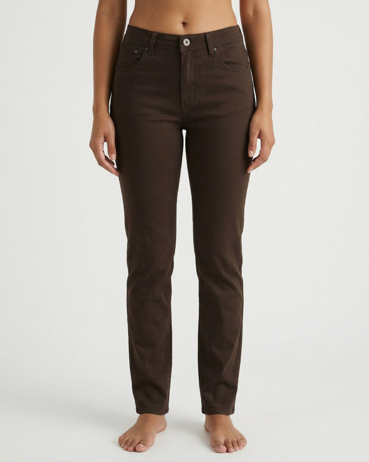 MARC LAUGE Normal Fit Twill Jeans DENIM/TWILL 129 CHOCOLATE