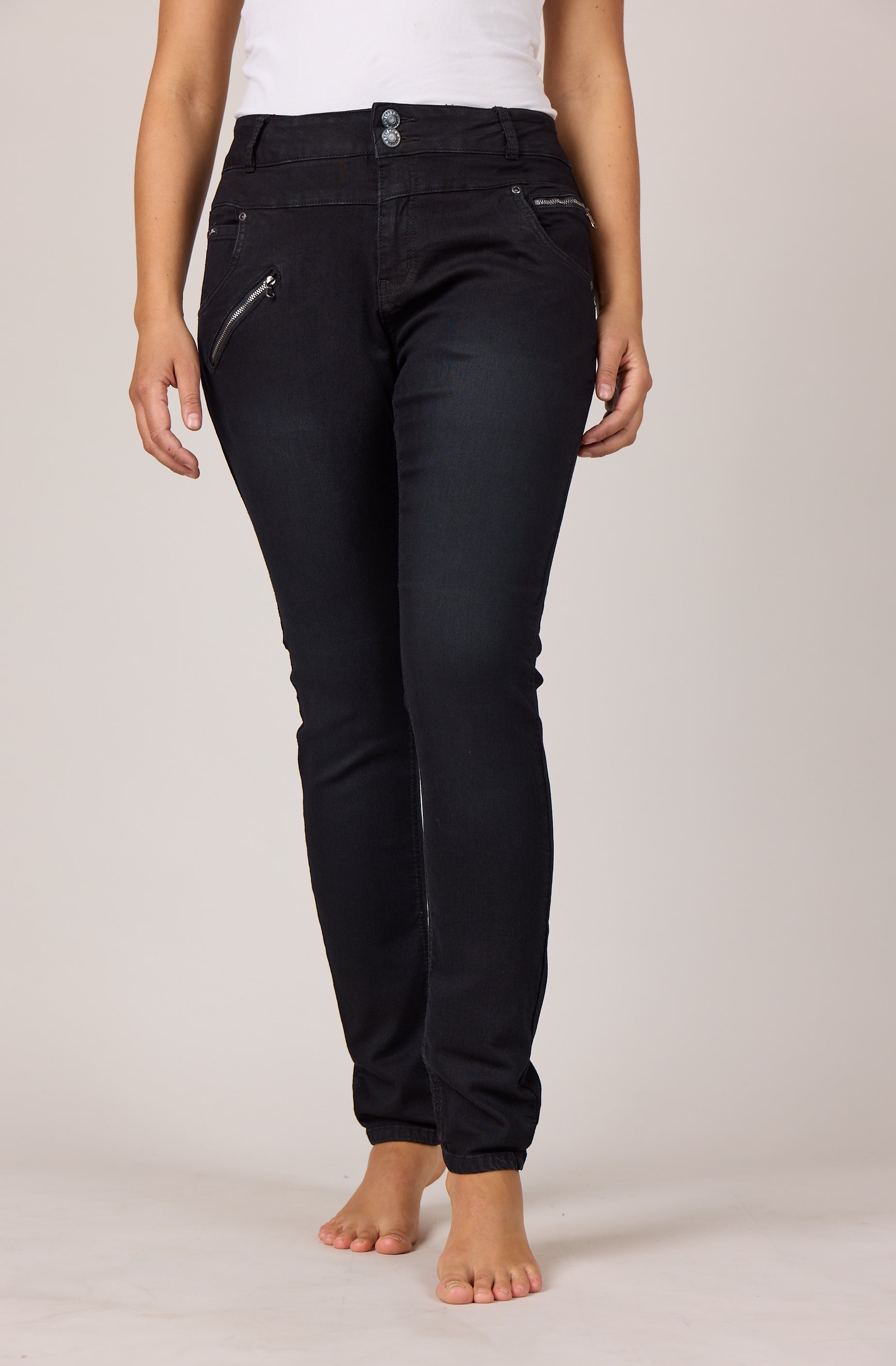 DNYcph Plus Size Pascha Denim Jeans DENIM/TWILL 8196 DARK GREY USED