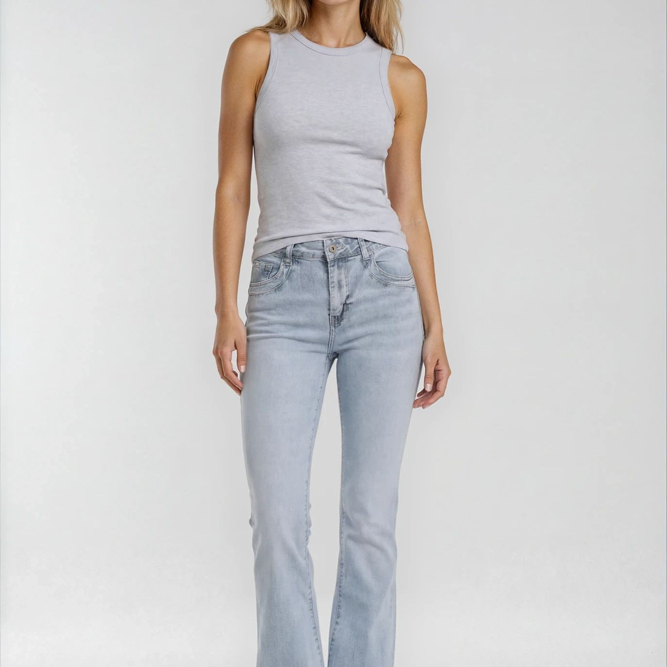 MAPP PATTI BOOTCUT DENIM JEANS DENIM/TWILL 8996 LIGHT BLUE USED