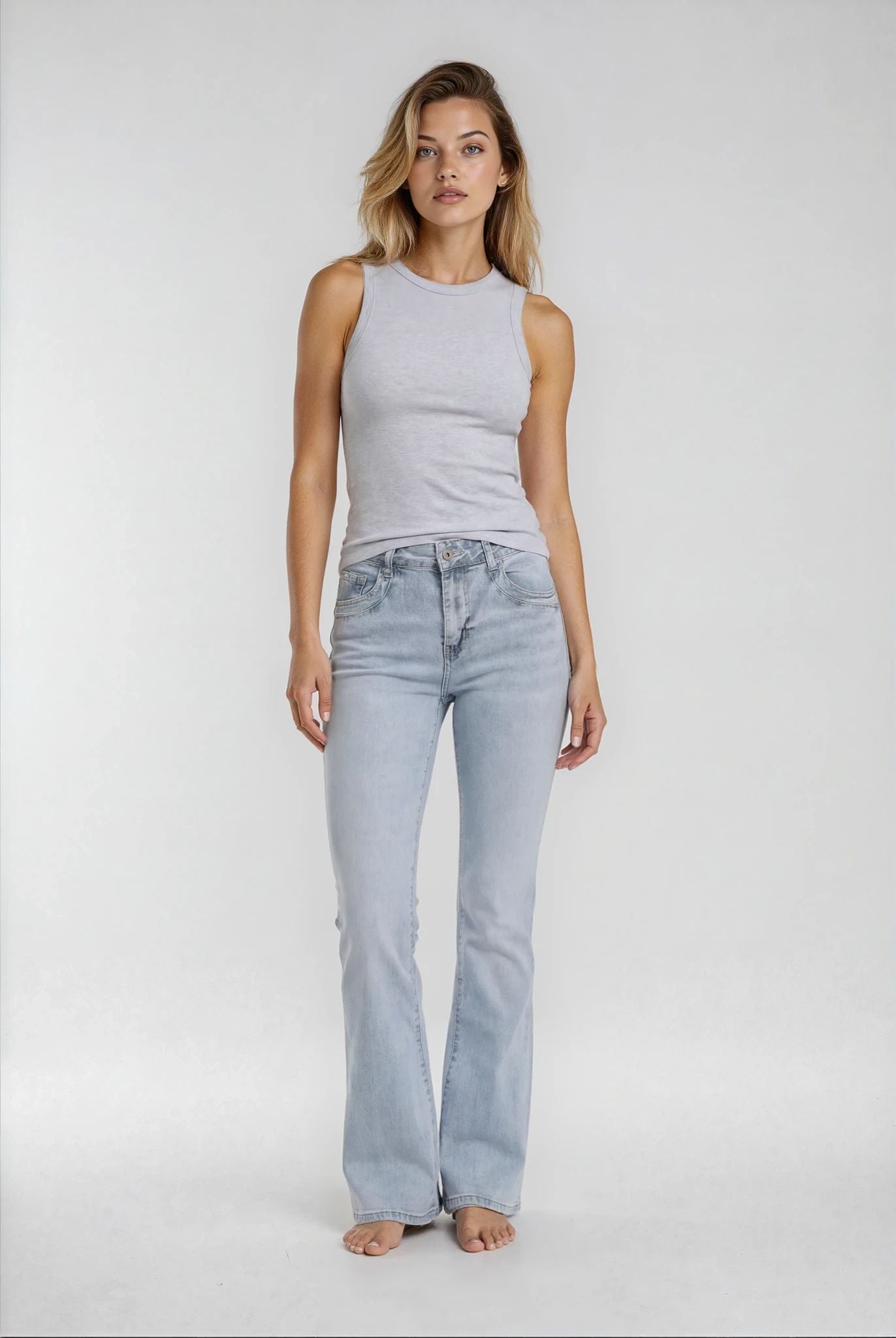 MAPP PATTI BOOTCUT DENIM JEANS DENIM/TWILL 8996 LIGHT BLUE USED