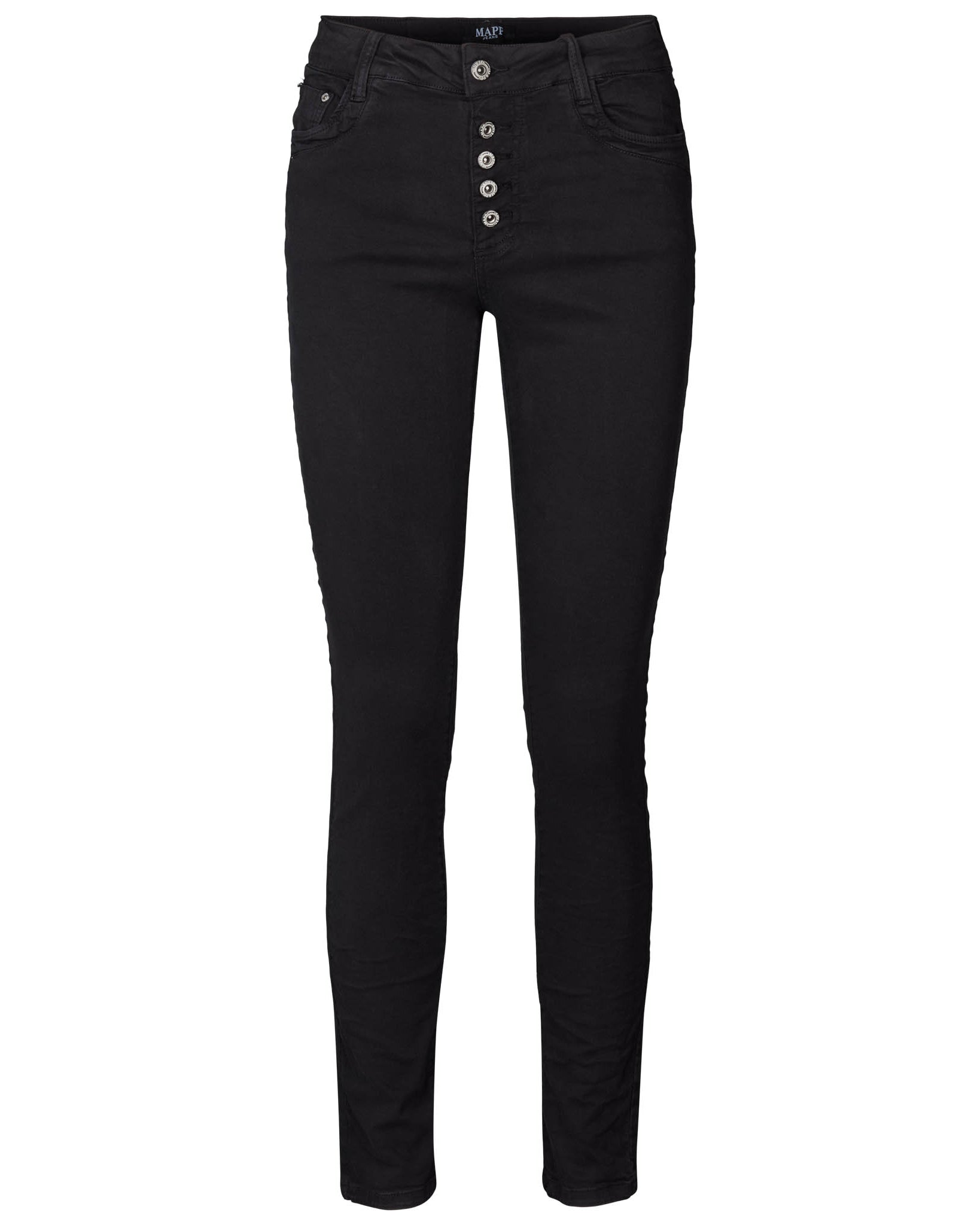 MAPP Patti Button Denim Jeans DENIM/TWILL 81 BLACK DENIM