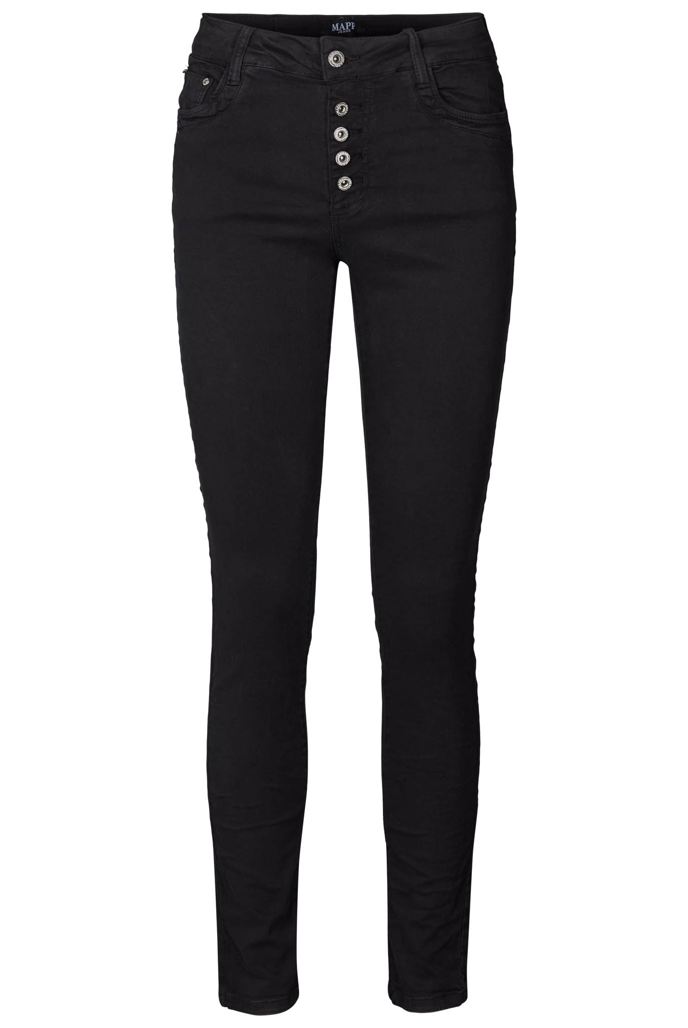 MAPP PATTI BUTTON DENIM JEANS DENIM/TWILL 81 BLACK DENIM