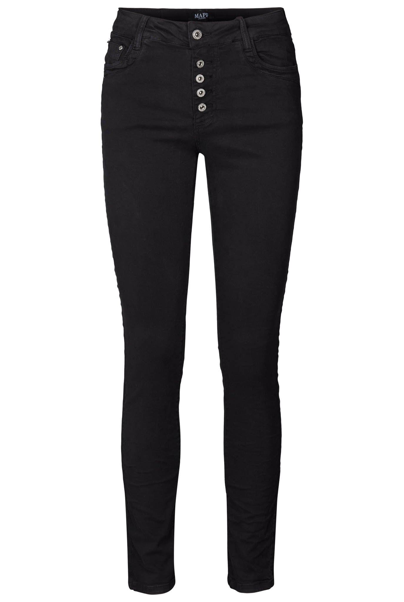 MAPP Patti Button Denim Jeans DENIM/TWILL 81 BLACK DENIM