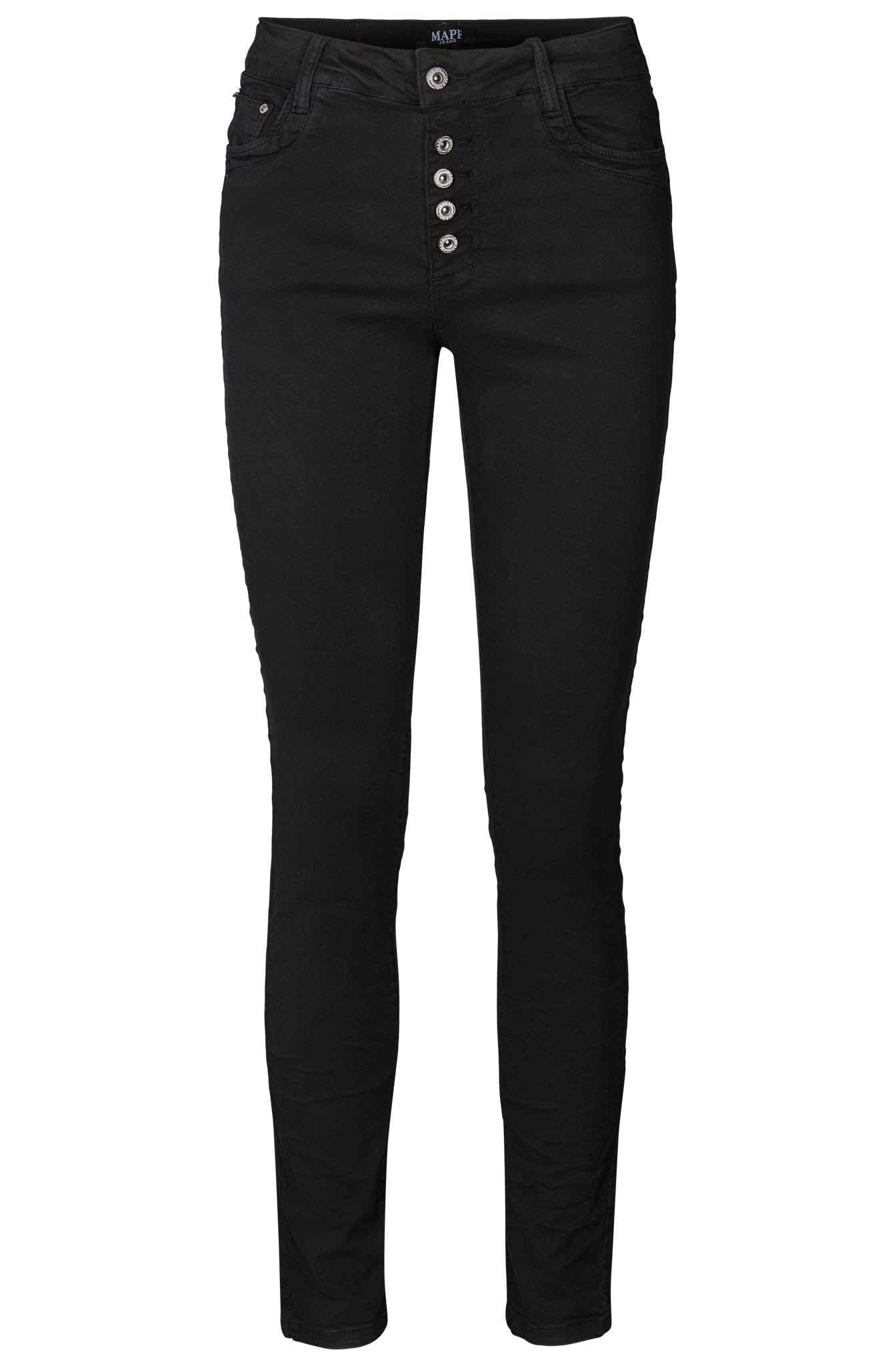 MAPP Patti Button Denim Jeans DENIM/TWILL 81 BLACK DENIM
