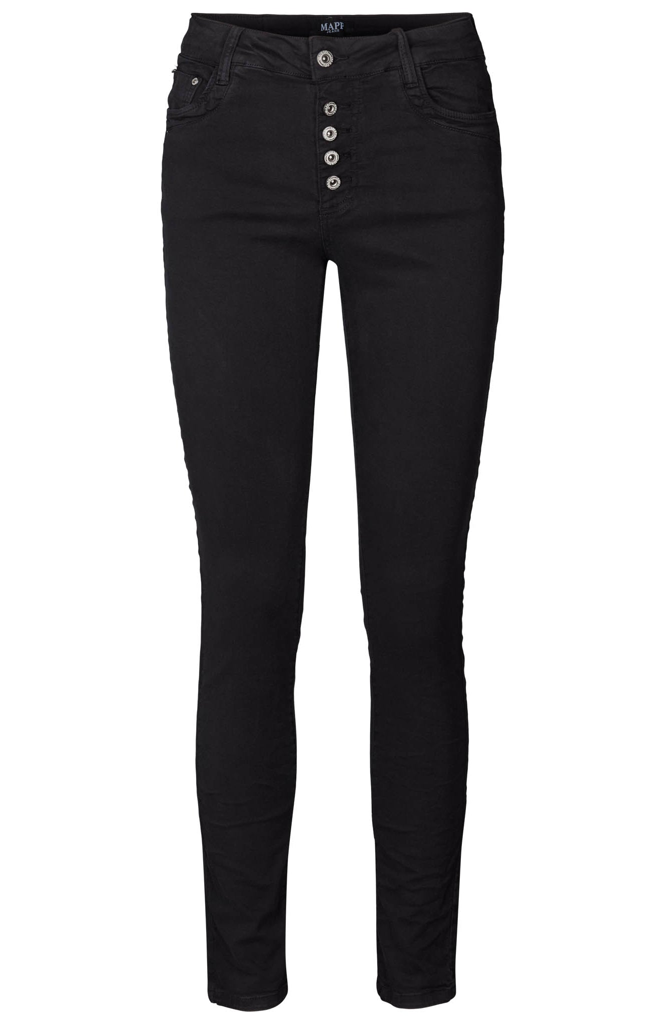 MAPP Patti Button Denim Jeans DENIM/TWILL 81 BLACK DENIM
