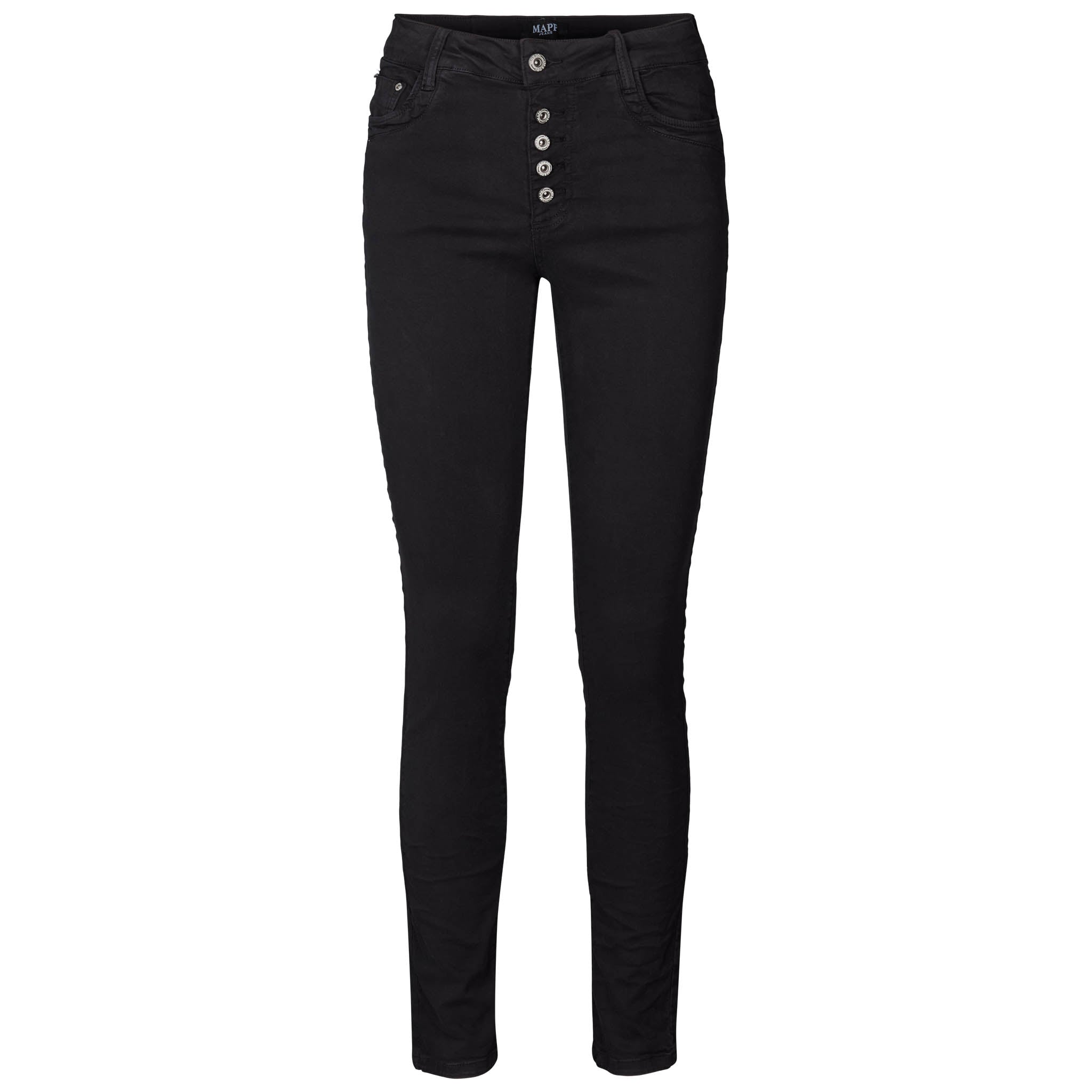 MAPP PATTI BUTTON DENIM JEANS DENIM/TWILL 81 BLACK DENIM