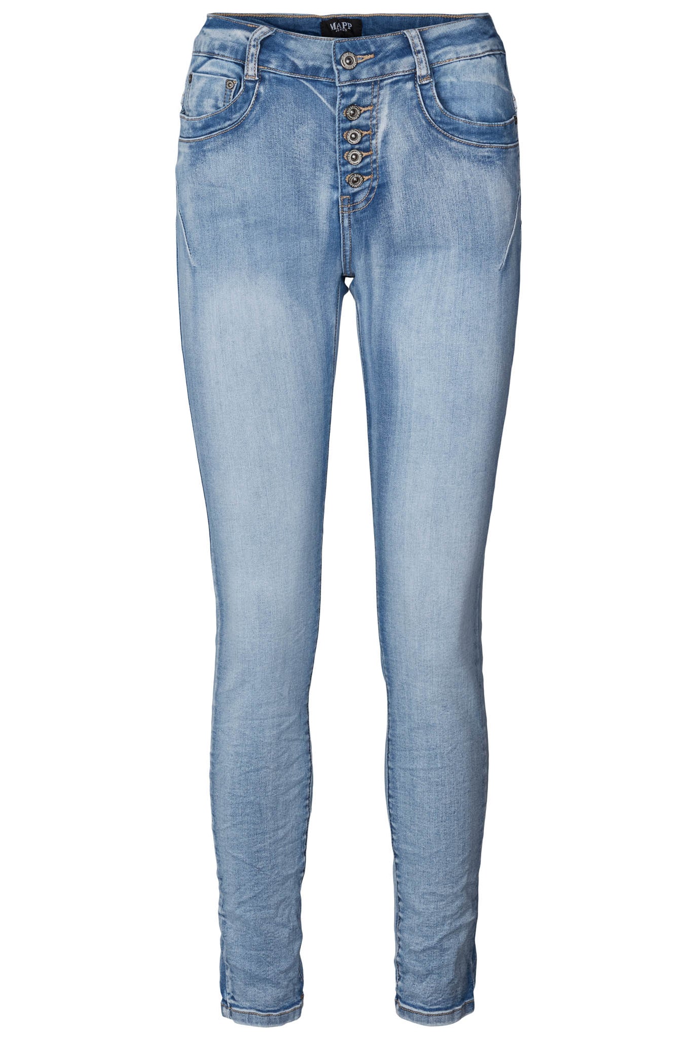 MAPP PATTI BUTTON DENIM JEANS DENIM/TWILL 909699 LT. BLUE USED