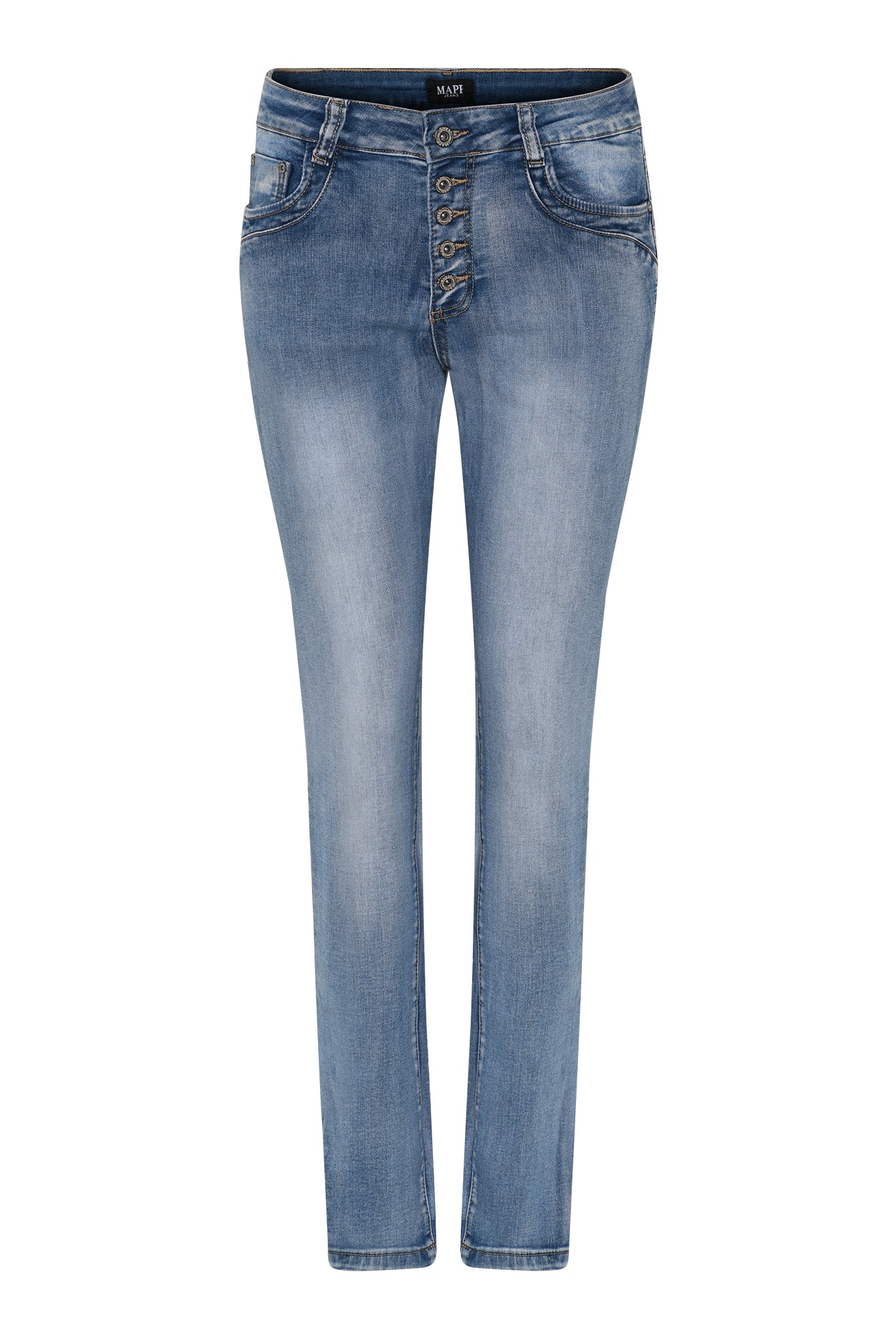 MAPP PATTI BUTTON DENIM JEANS DENIM/TWILL 9196 LIGHT BLUE USED