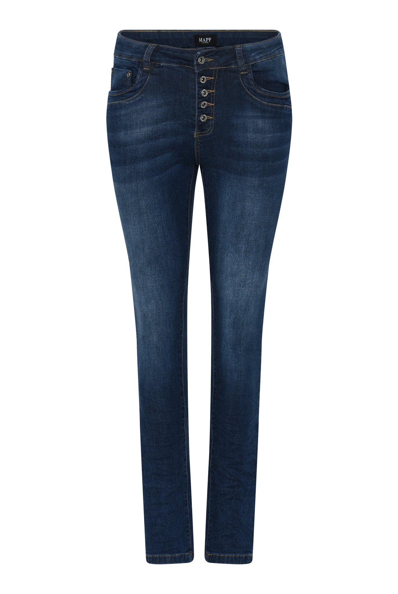 MAPP PATTI BUTTON DENIM JEANS DENIM/TWILL 939699 CLASSIC BLUE USED