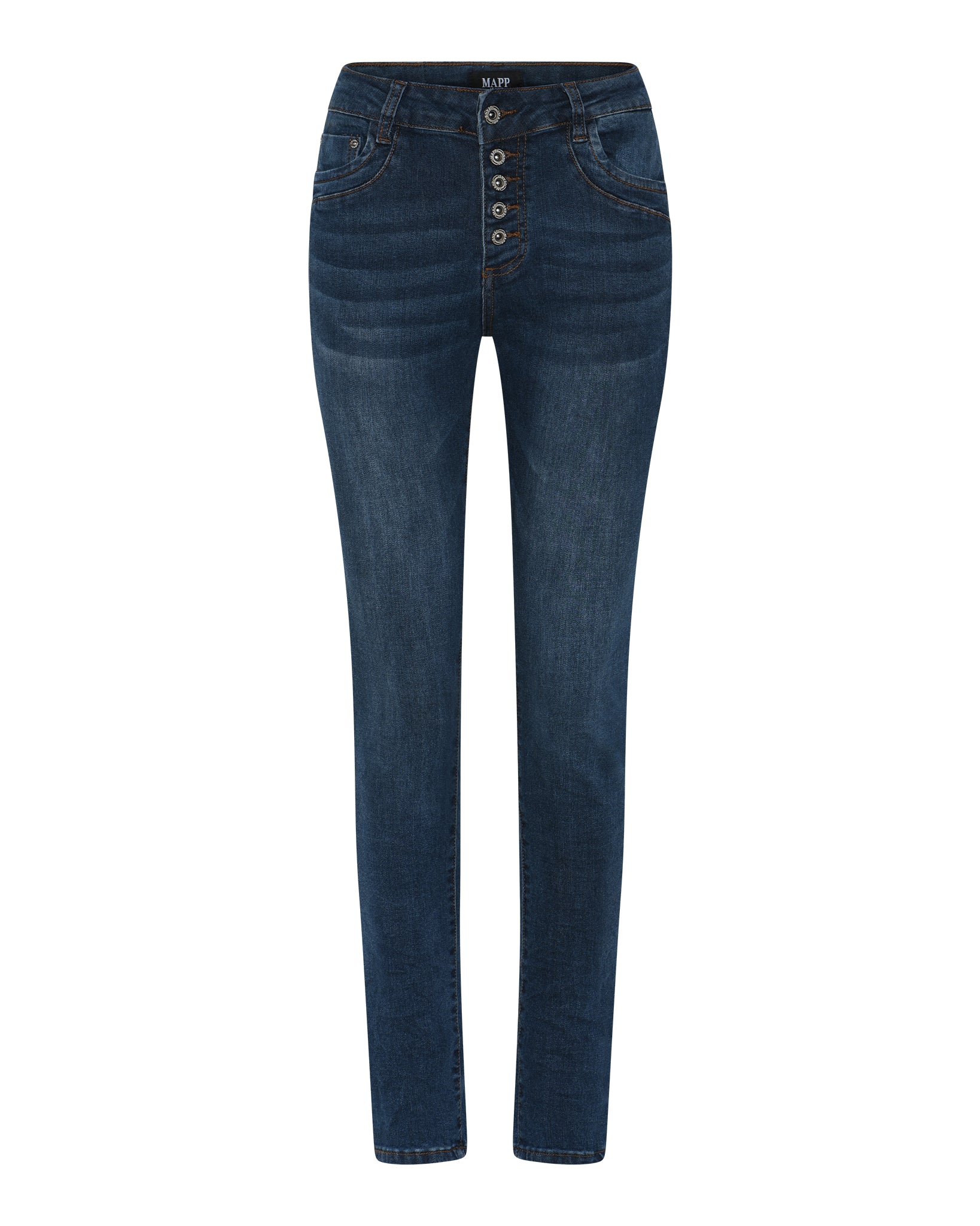 MAPP Patti Button Denim Jeans DENIM/TWILL 969699 DARK BLUE USED