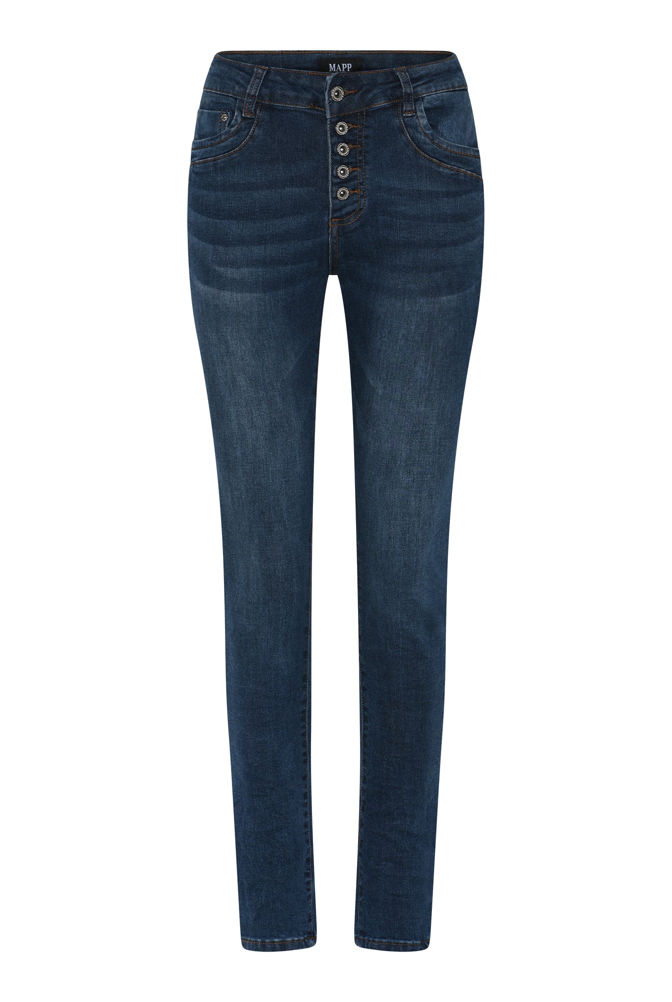MAPP Patti Button Denim Jeans DENIM/TWILL 969699 DARK BLUE USED