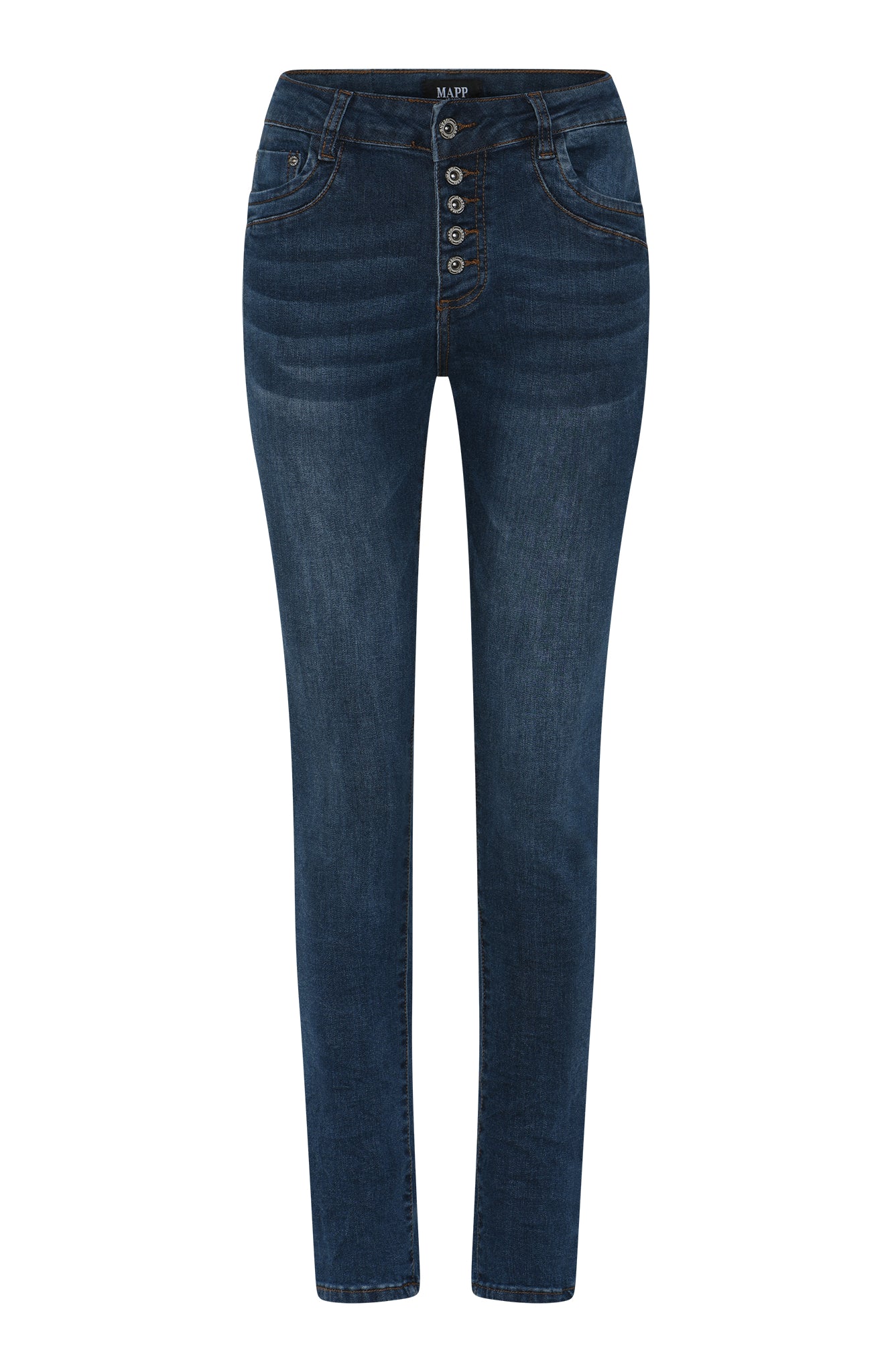 MAPP Patti Button Denim Jeans DENIM/TWILL 969699 DARK BLUE USED