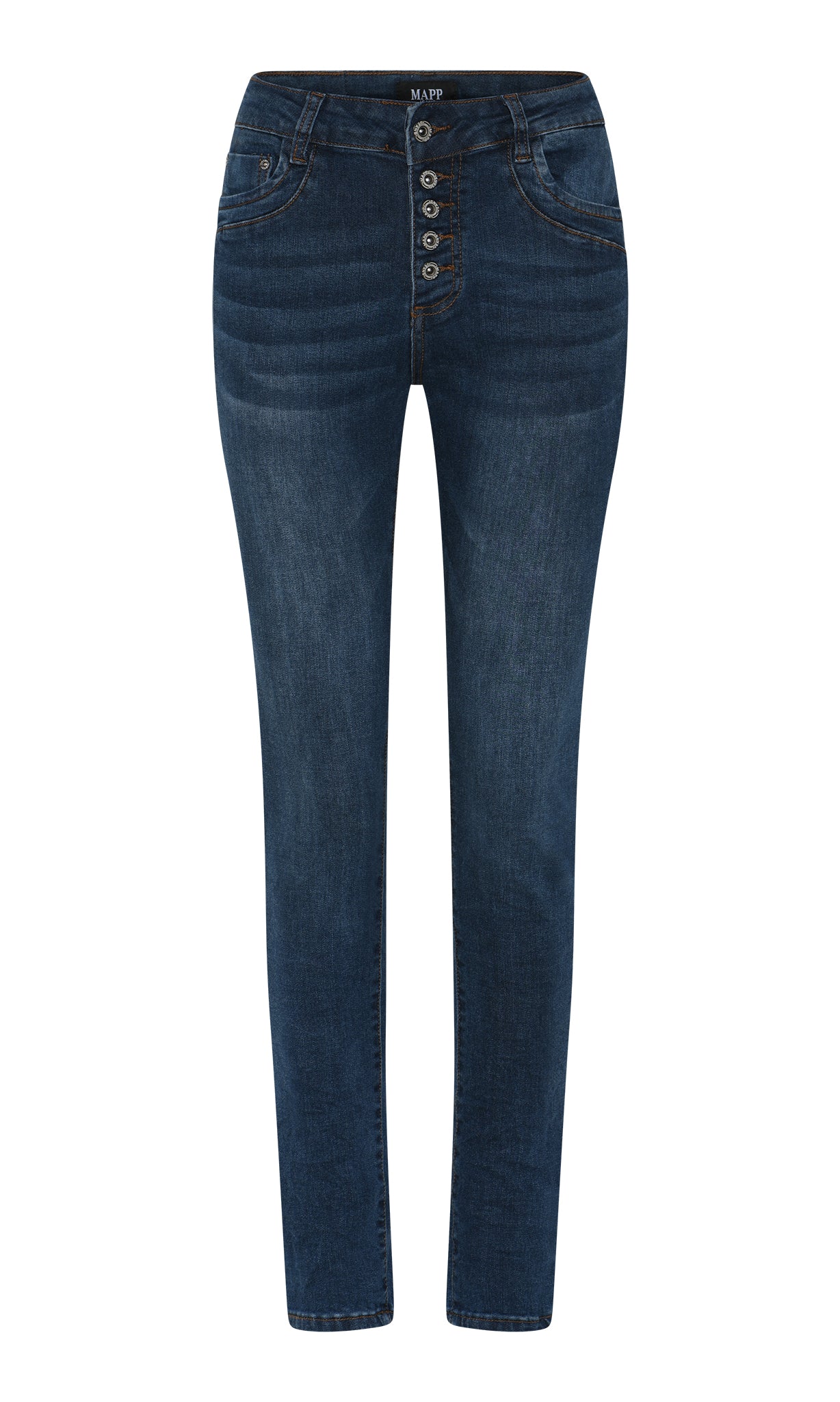 MAPP PATTI BUTTON DENIM JEANS DENIM/TWILL 969699 DARK BLUE USED
