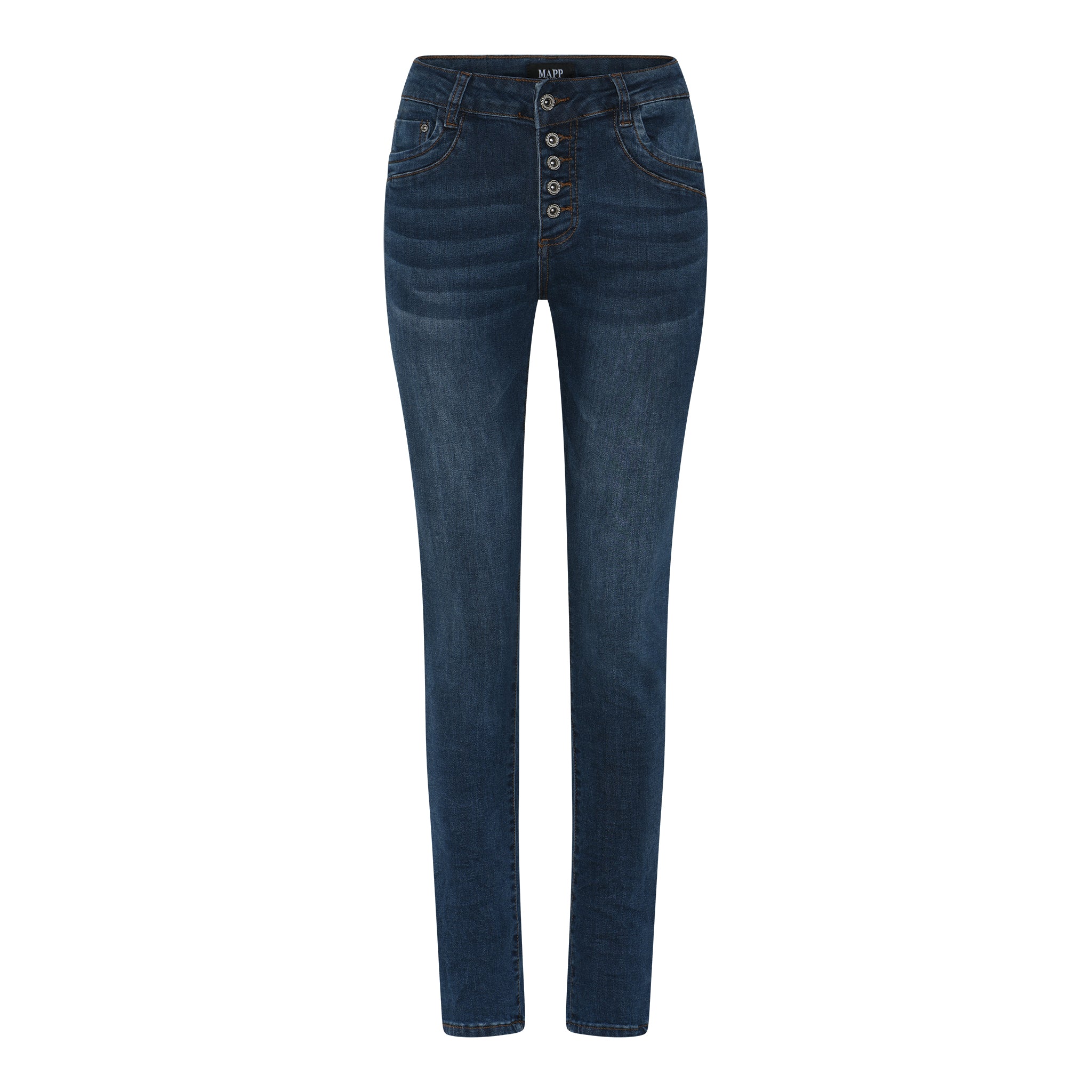 MAPP PATTI BUTTON DENIM JEANS DENIM/TWILL 969699 DARK BLUE USED