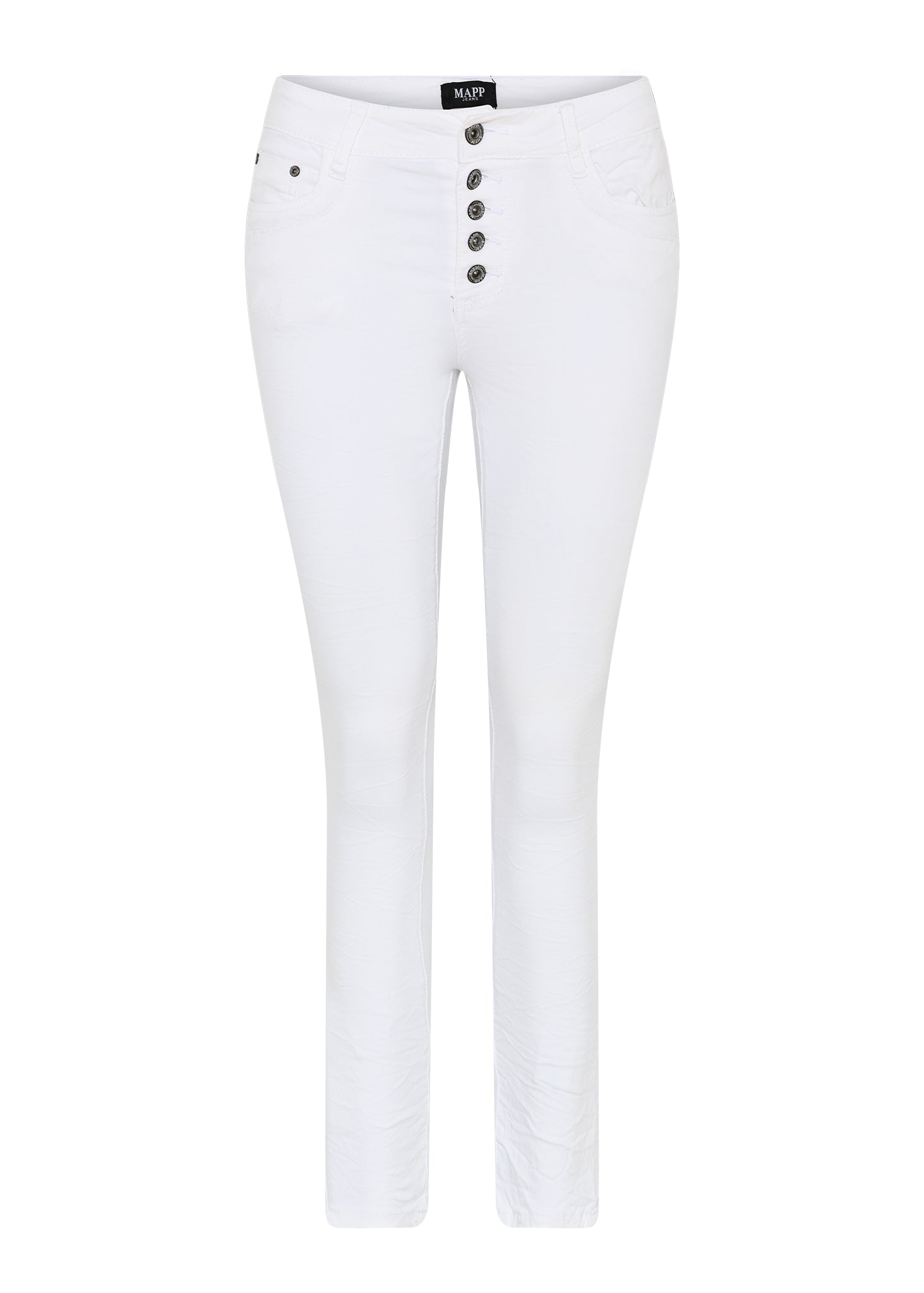 MAPP PATTI BUTTON TWILL JEANS DENIM/TWILL 10 WHITE