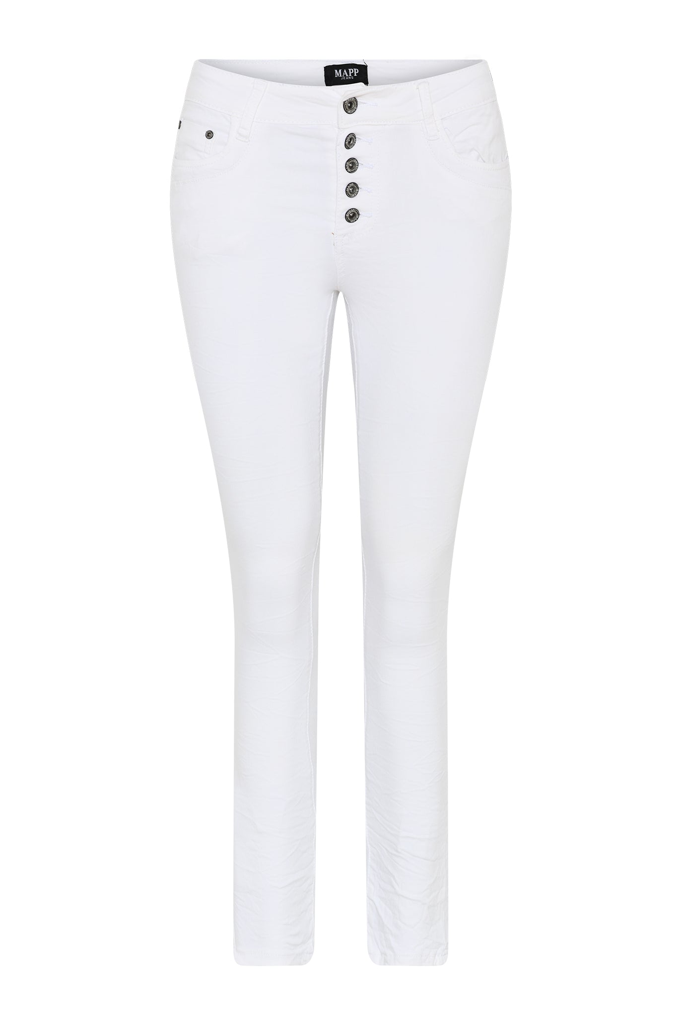 MAPP PATTI BUTTON TWILL JEANS DENIM/TWILL 10 WHITE