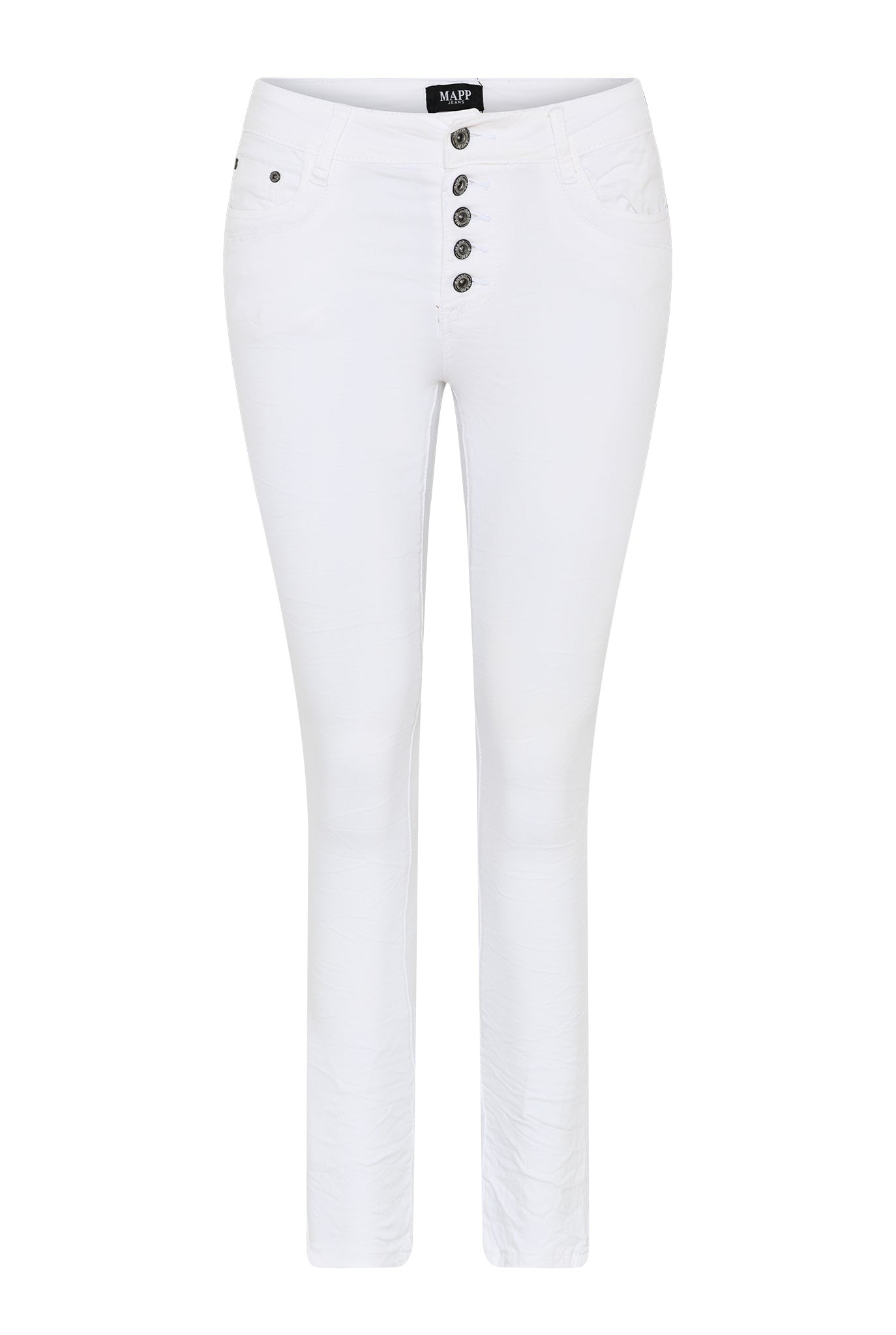 MAPP PATTI BUTTON TWILL JEANS DENIM/TWILL 10 WHITE