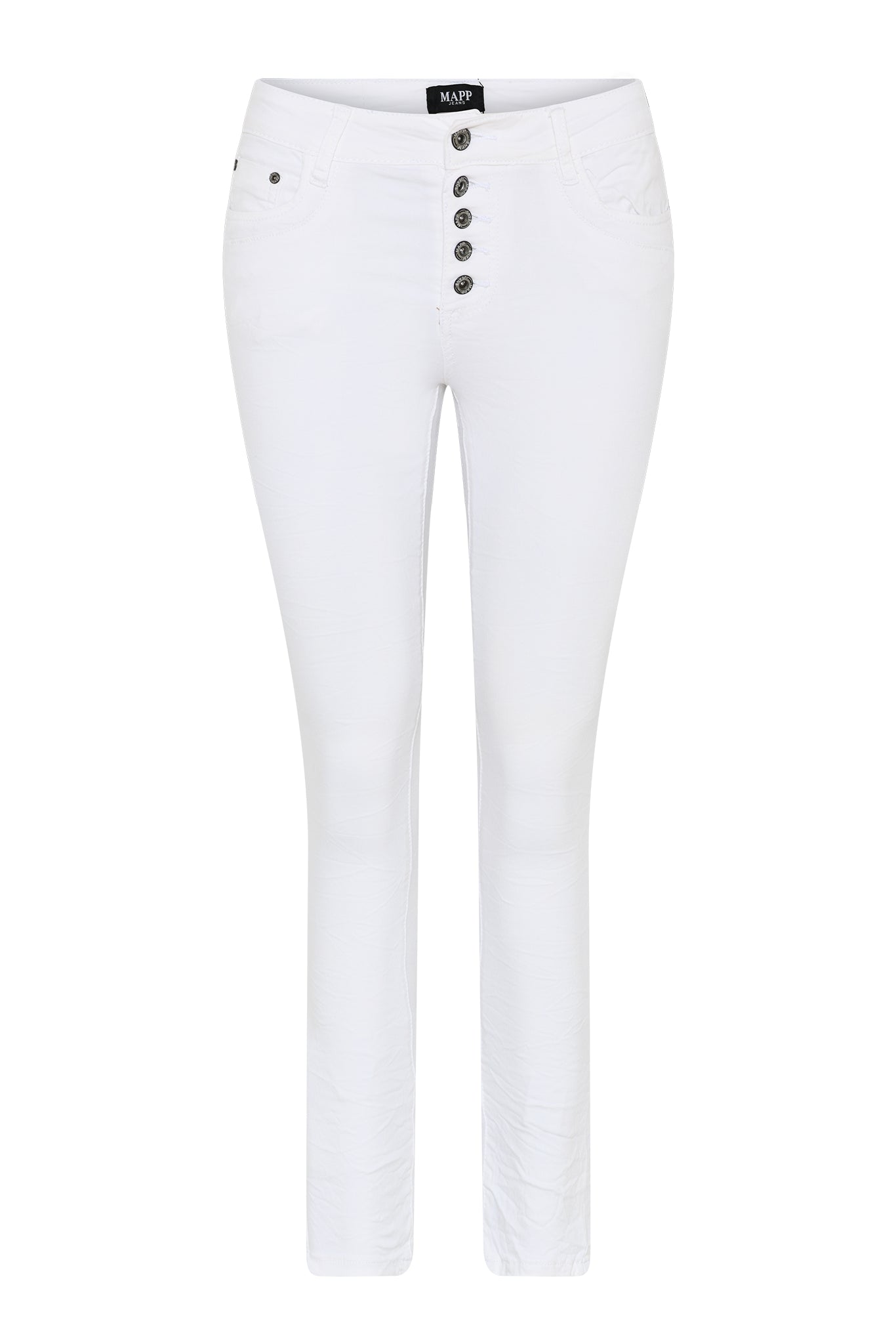 MAPP PATTI BUTTON TWILL JEANS DENIM/TWILL 10 WHITE