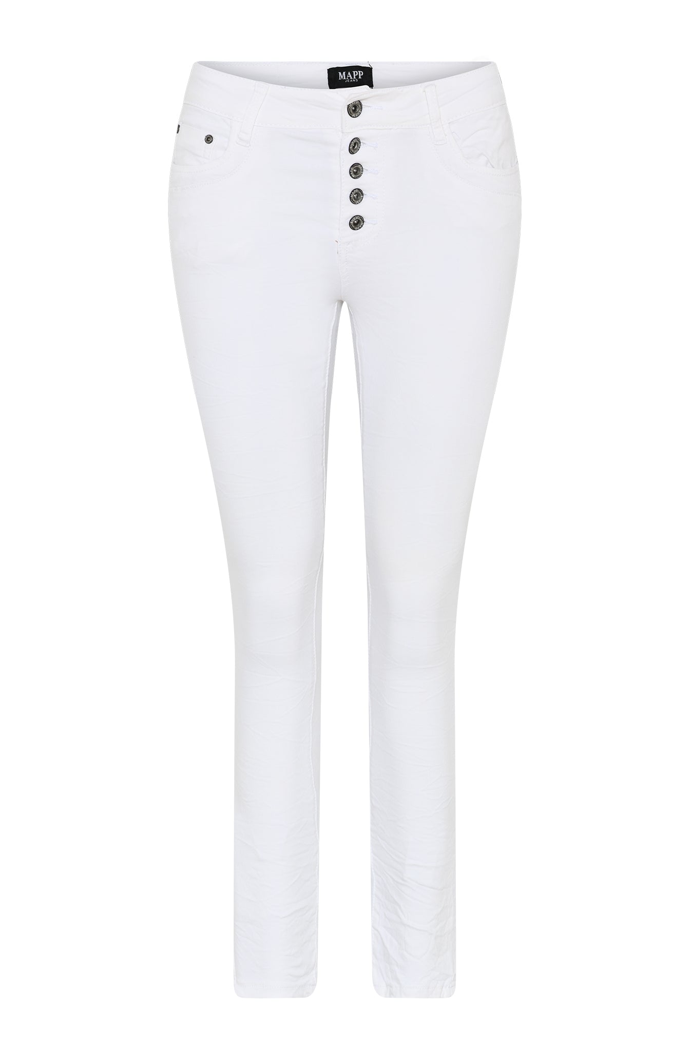MAPP PATTI BUTTON TWILL JEANS DENIM/TWILL 10 WHITE