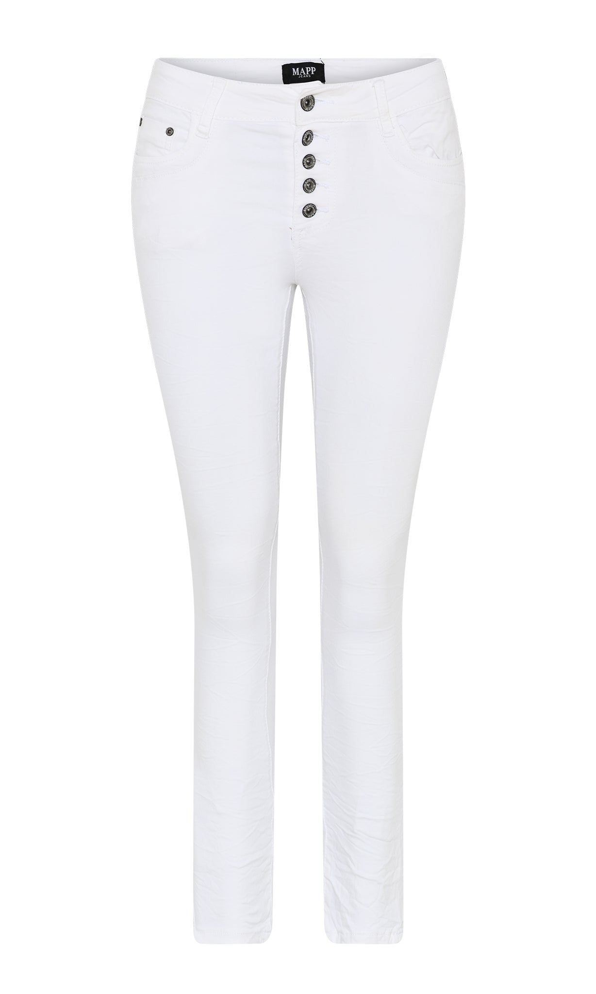 MAPP PATTI BUTTON TWILL JEANS DENIM/TWILL 10 WHITE