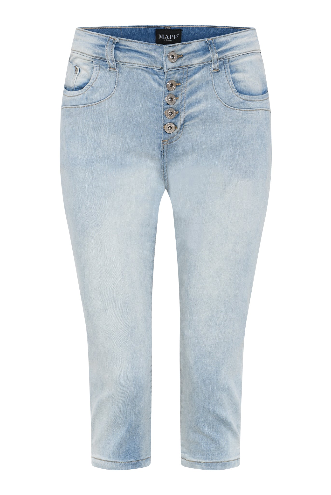 MAPP PATTI PIRATE BUTTON DENIM PANTS 3/4 909699 LT. BLUE USED