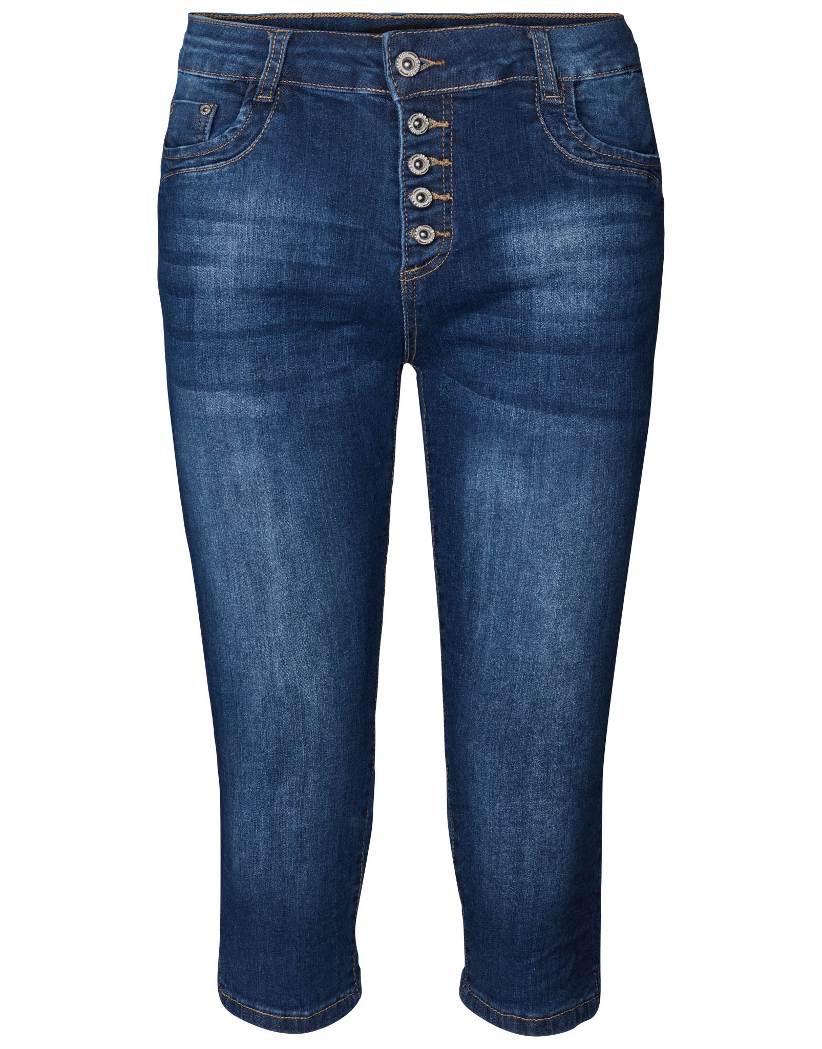 MAPP PATTI BUTTON DENIM PIRAT PANTS 3/4 939699 CLASSIC BLUE USED
