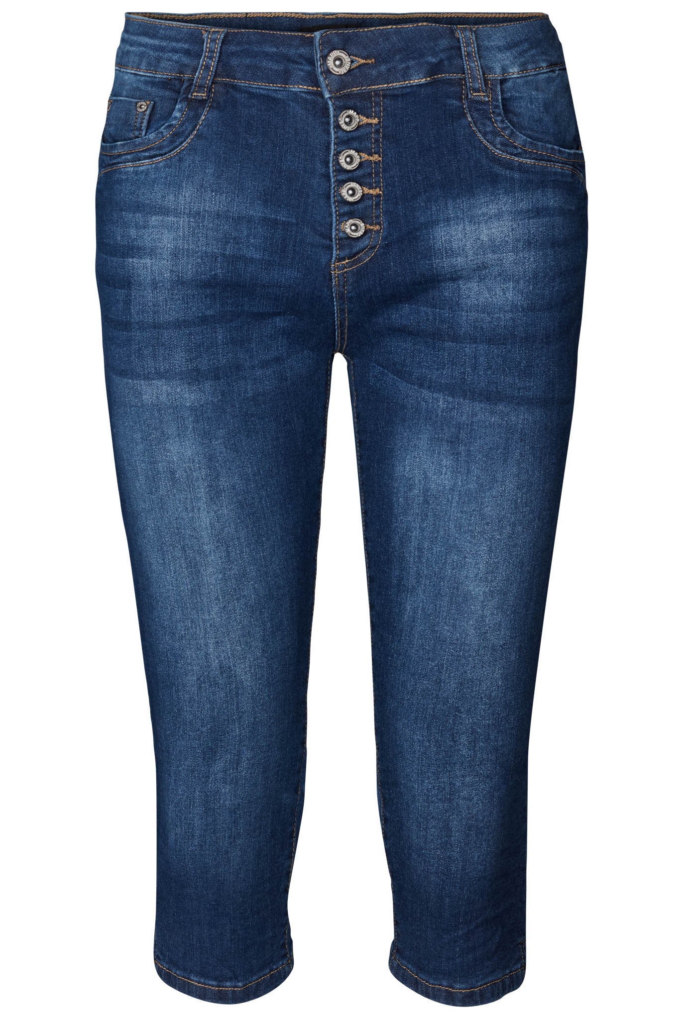MAPP PATTI BUTTON DENIM PIRAT PANTS 3/4 939699 CLASSIC BLUE USED