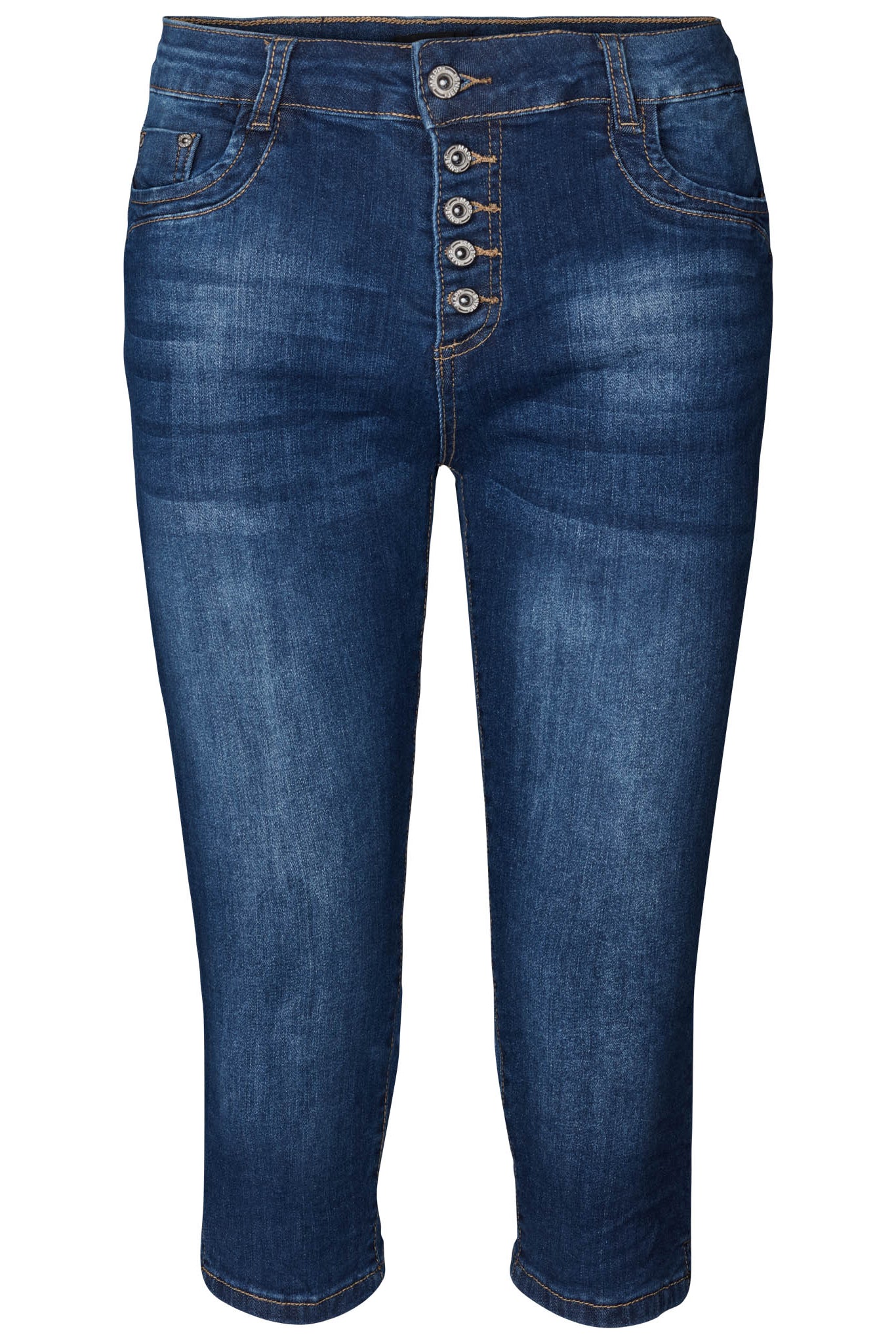 MAPP PATTI BUTTON DENIM PIRAT PANTS 3/4 939699 CLASSIC BLUE USED