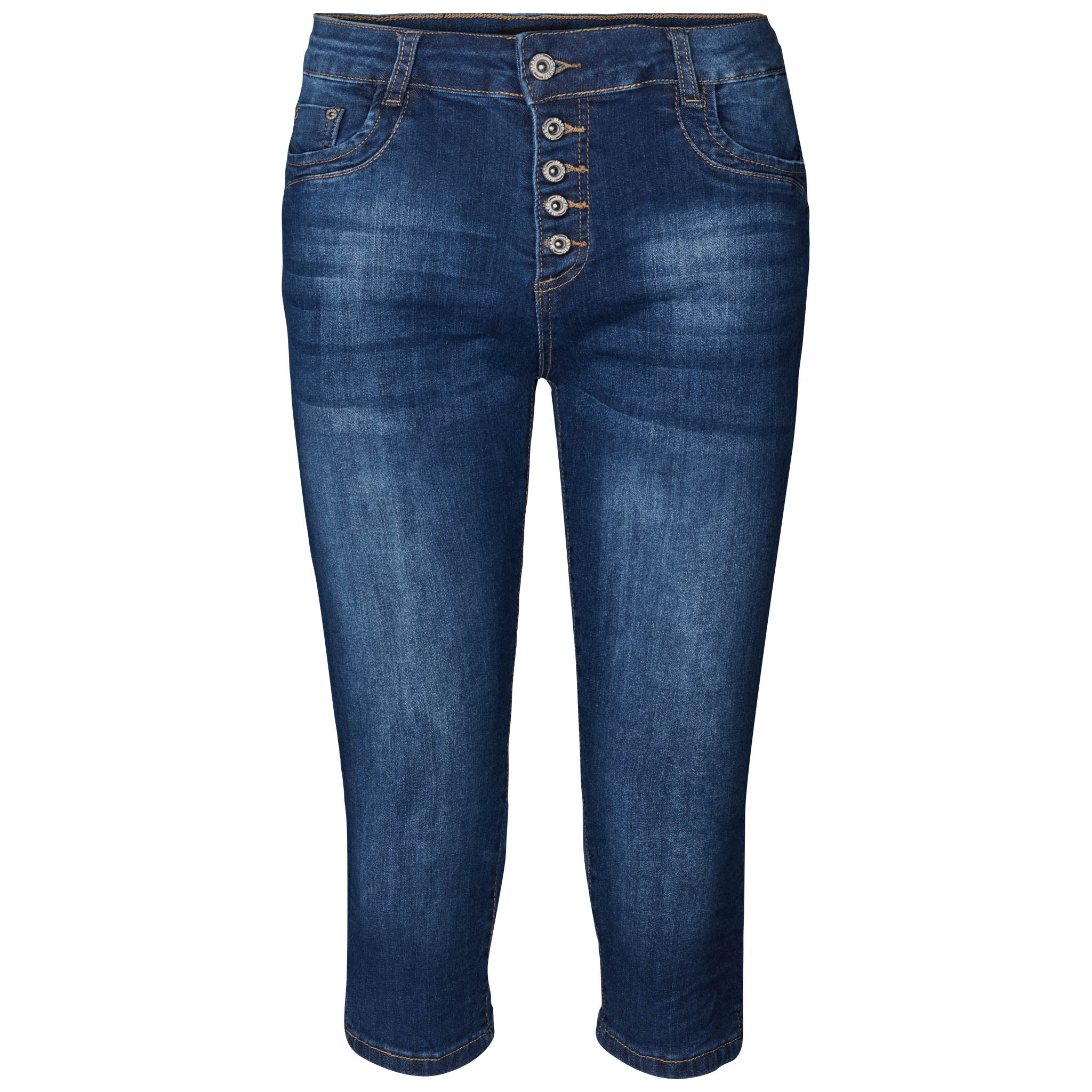 MAPP PATTI PIRATE BUTTON DENIM PANTS 3/4 939699 CLASSIC BLUE USED