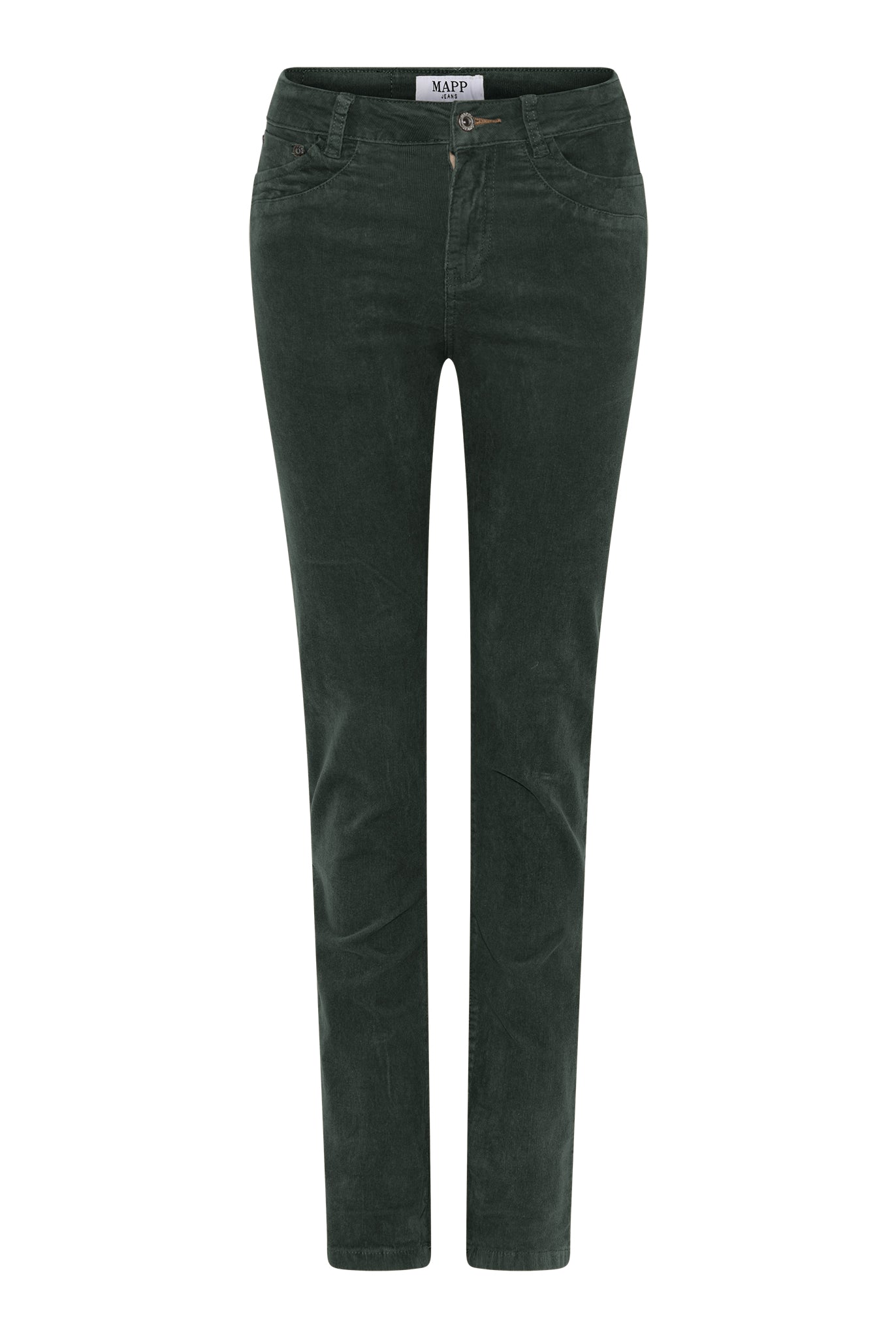 MAPP PATTI STRAIGHT BABY CORD JEANS CORD/FLØJL 546 BOTTLE GREEN