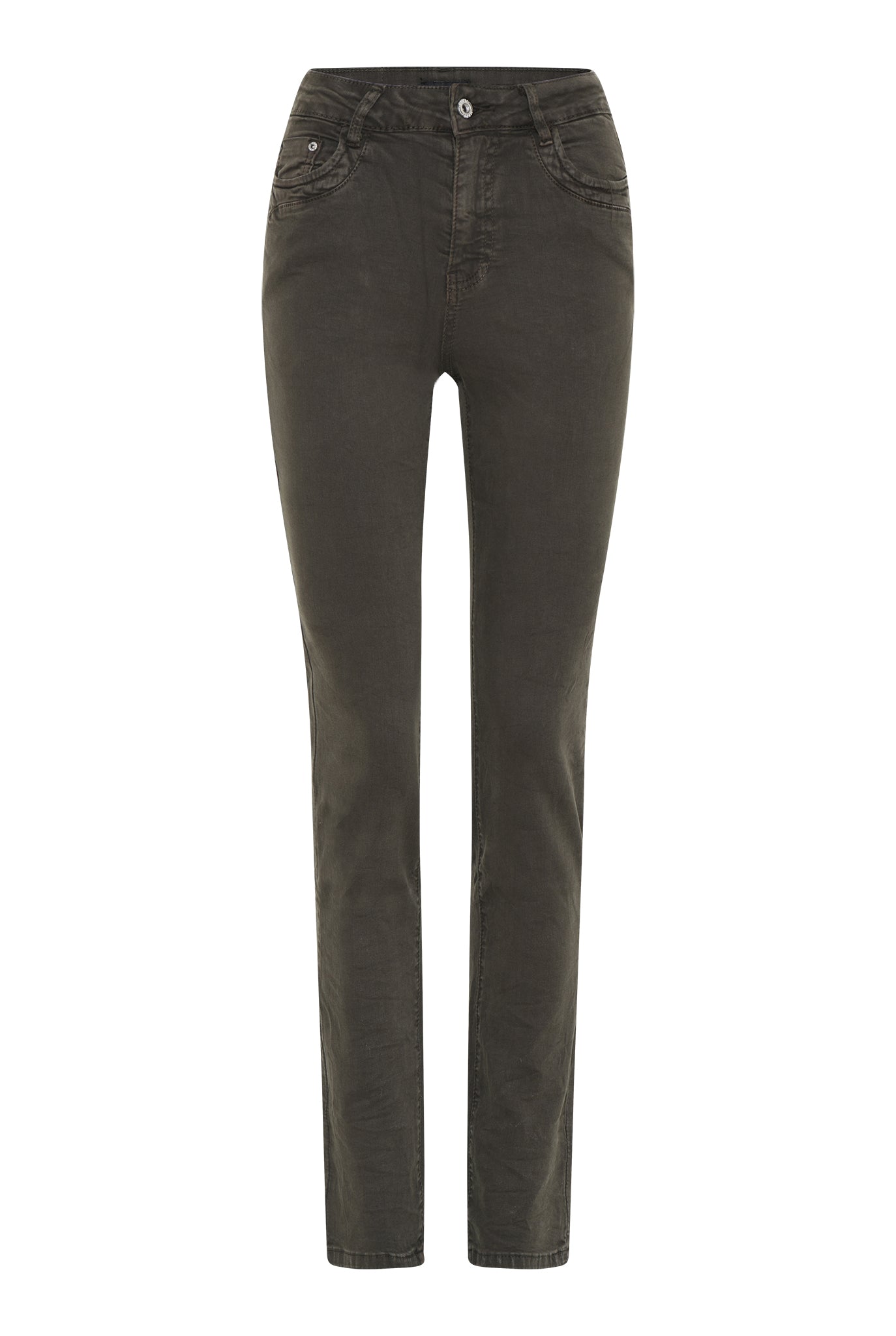MAPP Patti Straight Twill Jeans DENIM/TWILL 546 BOTTLE GREEN
