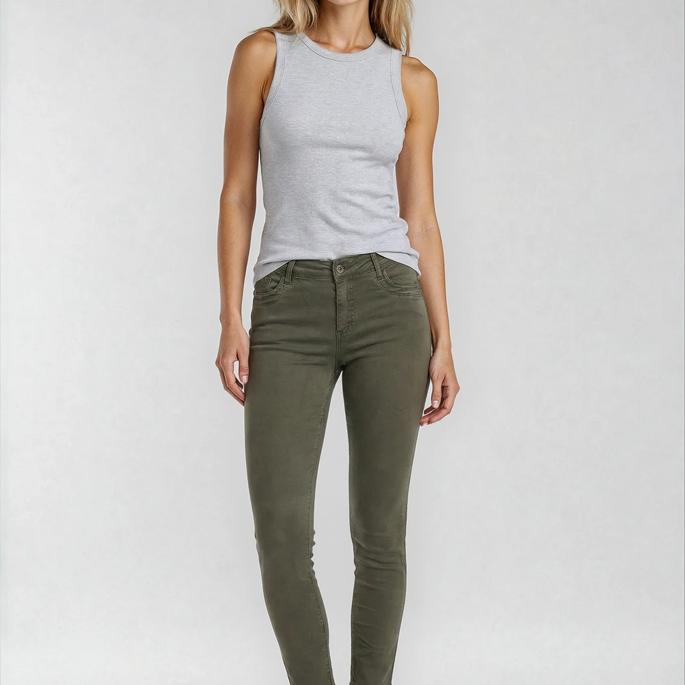 MAPP PATTI ZIP TWILL JEANS DENIM/TWILL 645 SALVIE