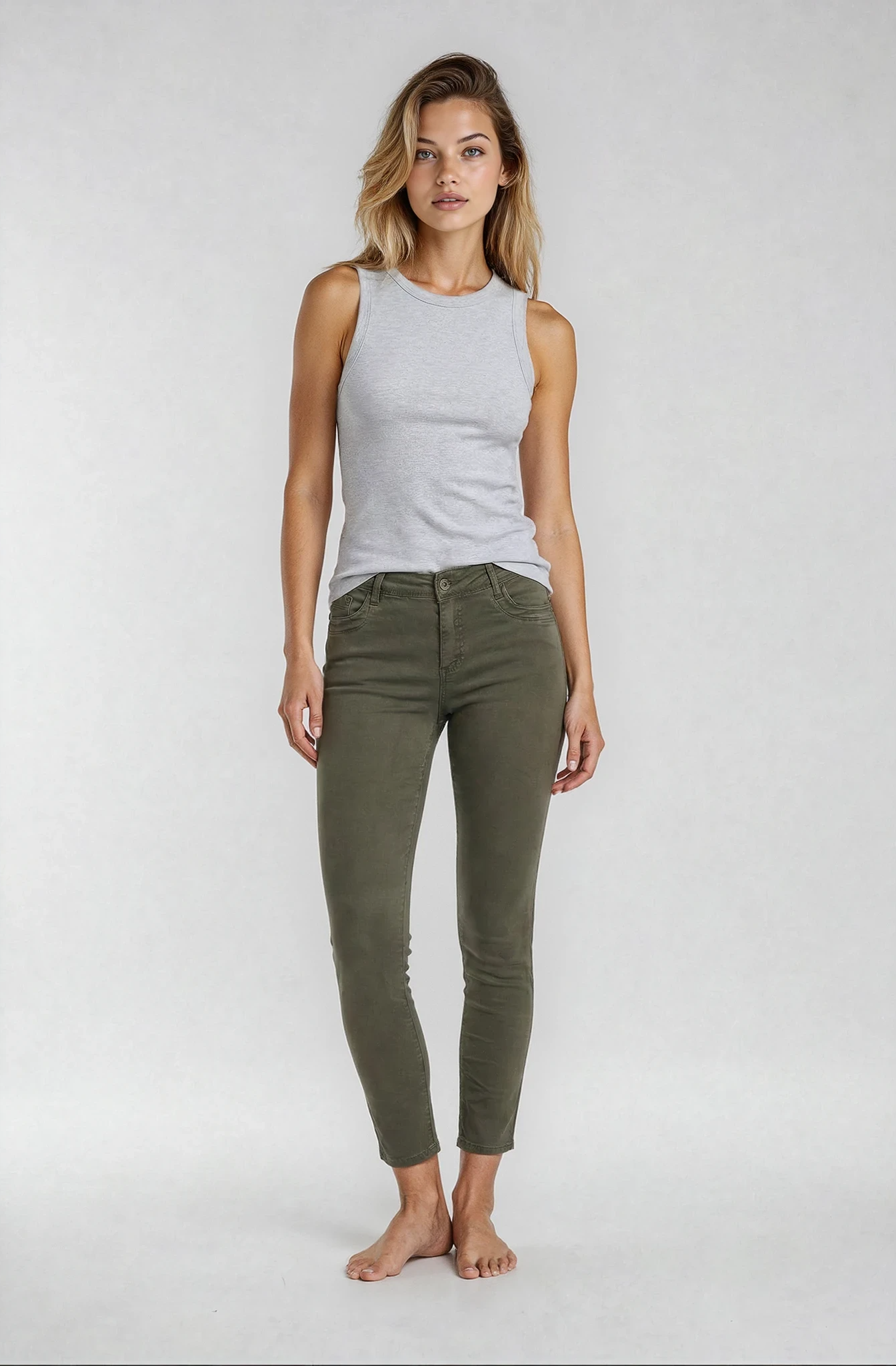 MAPP Patti Zip Twill Jeans DENIM/TWILL 645 SALVIE